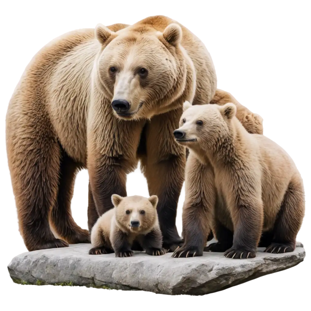Captivating-Bear-Family-PNG-Image-Uniting-Nature-and-Family-Bonds