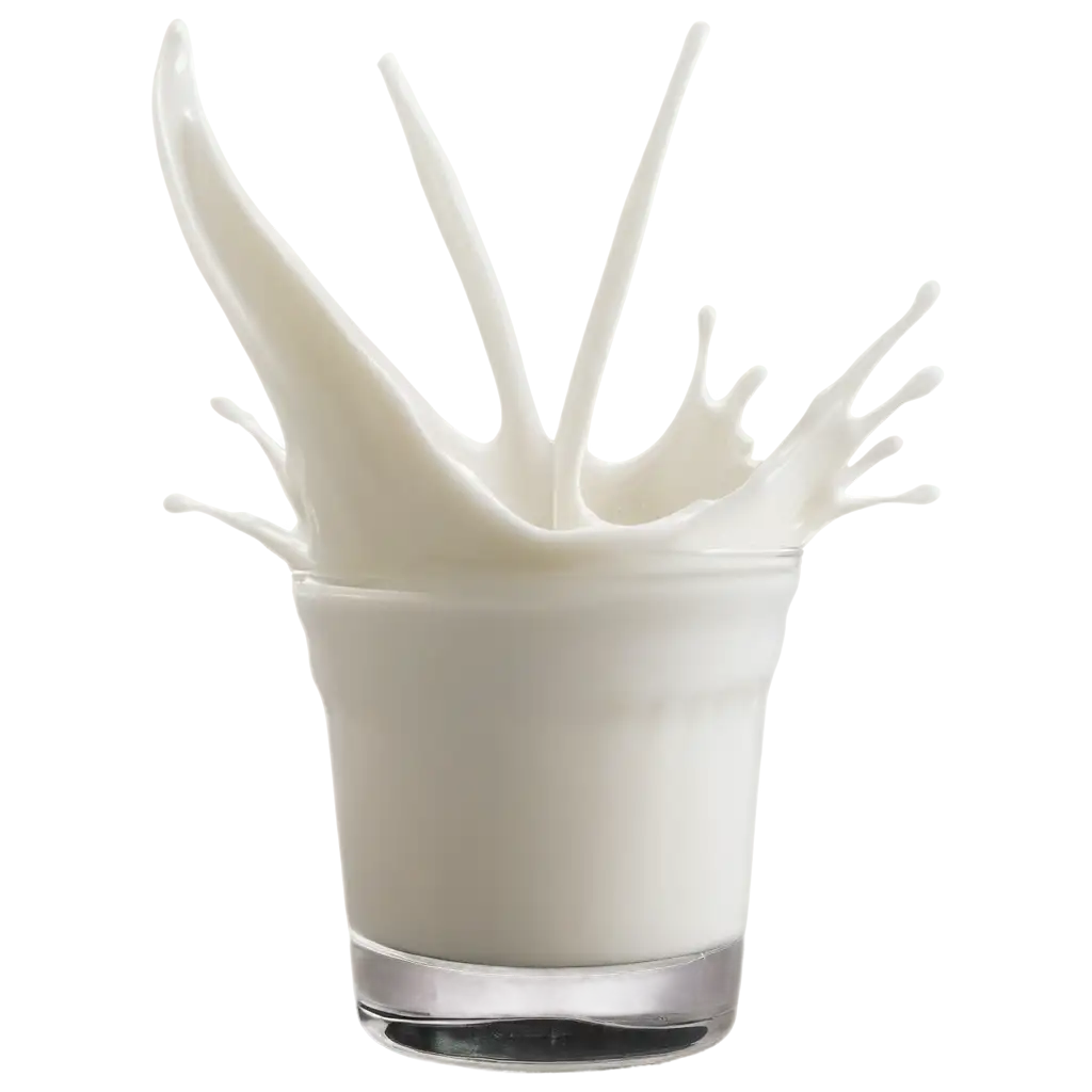 Milk Splash with milk glass