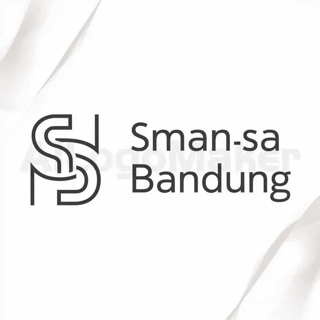 a logo design,with the text "SMANSA BANDUNG", main symbol:abstrac,Moderate,be used in Education industry,clear background