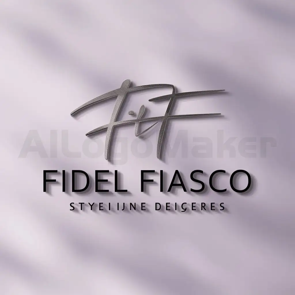 a logo design,with the text "Fidel Fiasco", main symbol:Signature,Moderate,clear background