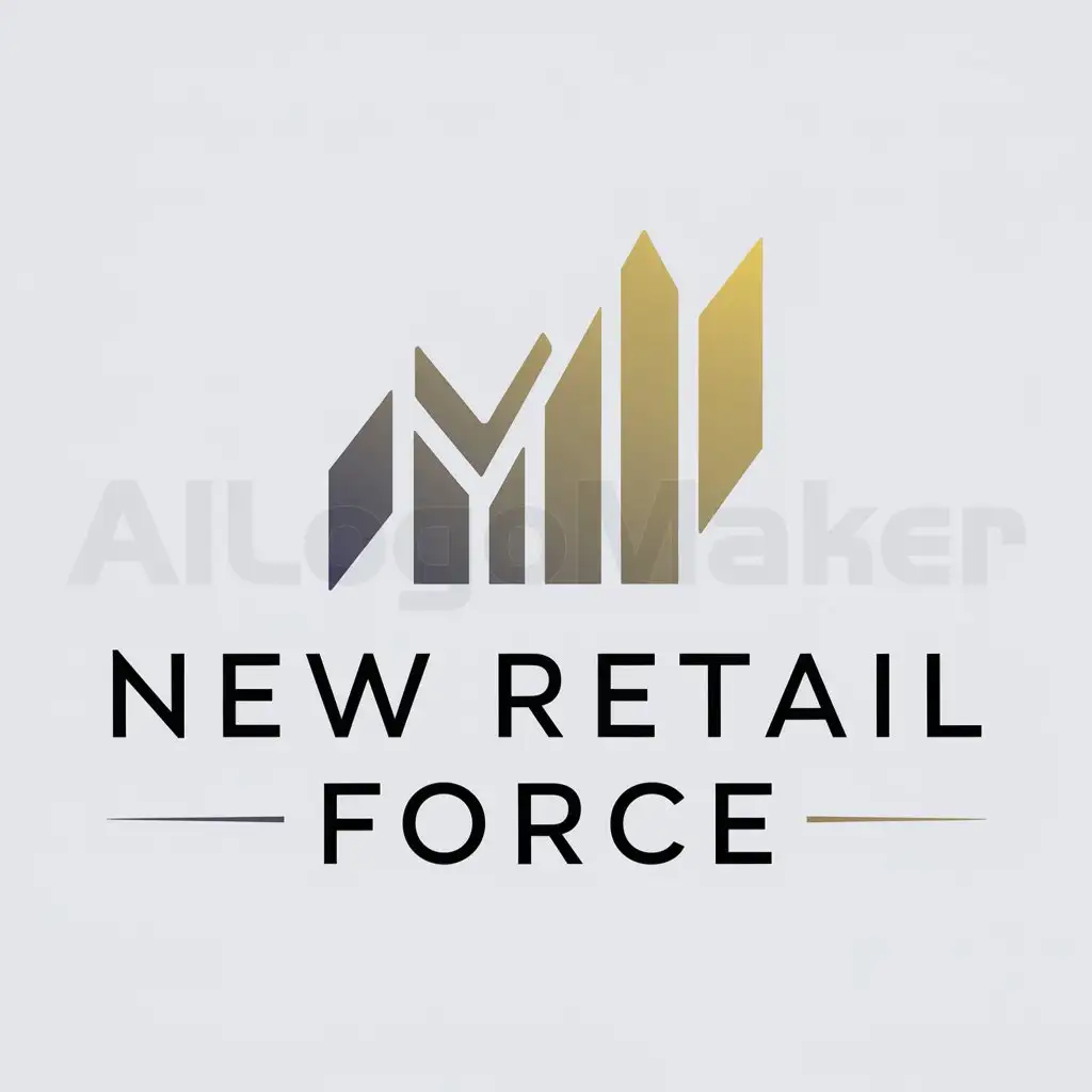 a logo design,with the text "new retail force", main symbol:stock charts,Moderate,be used in Finance industry,clear background