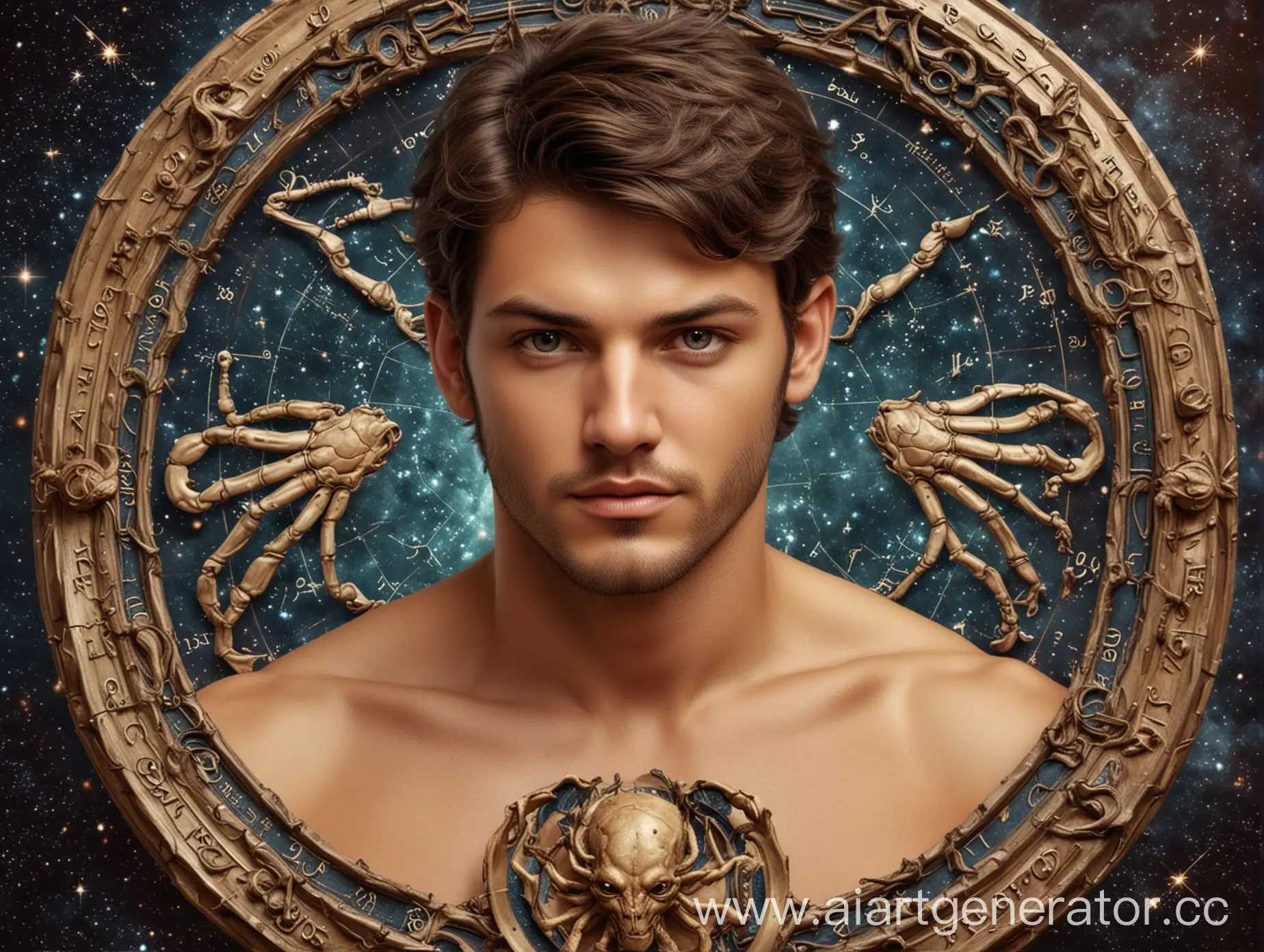 Stern-Handsome-Man-Representing-Cancer-Zodiac-Sign-with-Intricate-Details