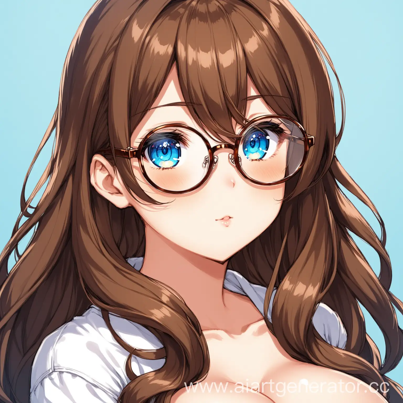 Anime-Girl-with-Long-Fluffy-Brown-Hair-and-Waifu-Glasses