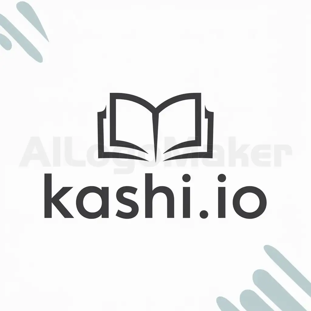 a logo design,with the text "Kashi.io", main symbol:book,Moderate,be used in Education industry,clear background