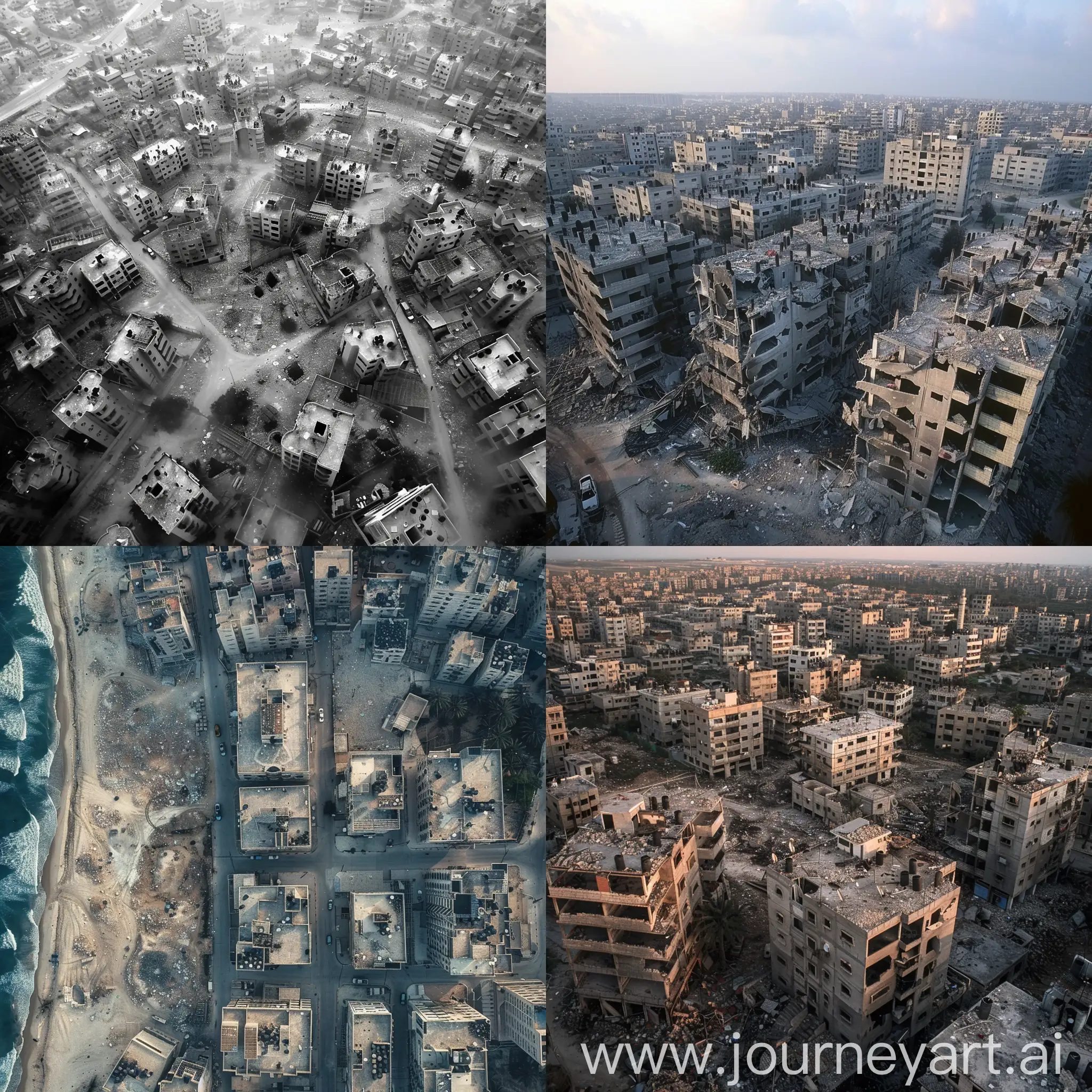 Written by Gaza buildings (rafah be ga raft), aerial photo
