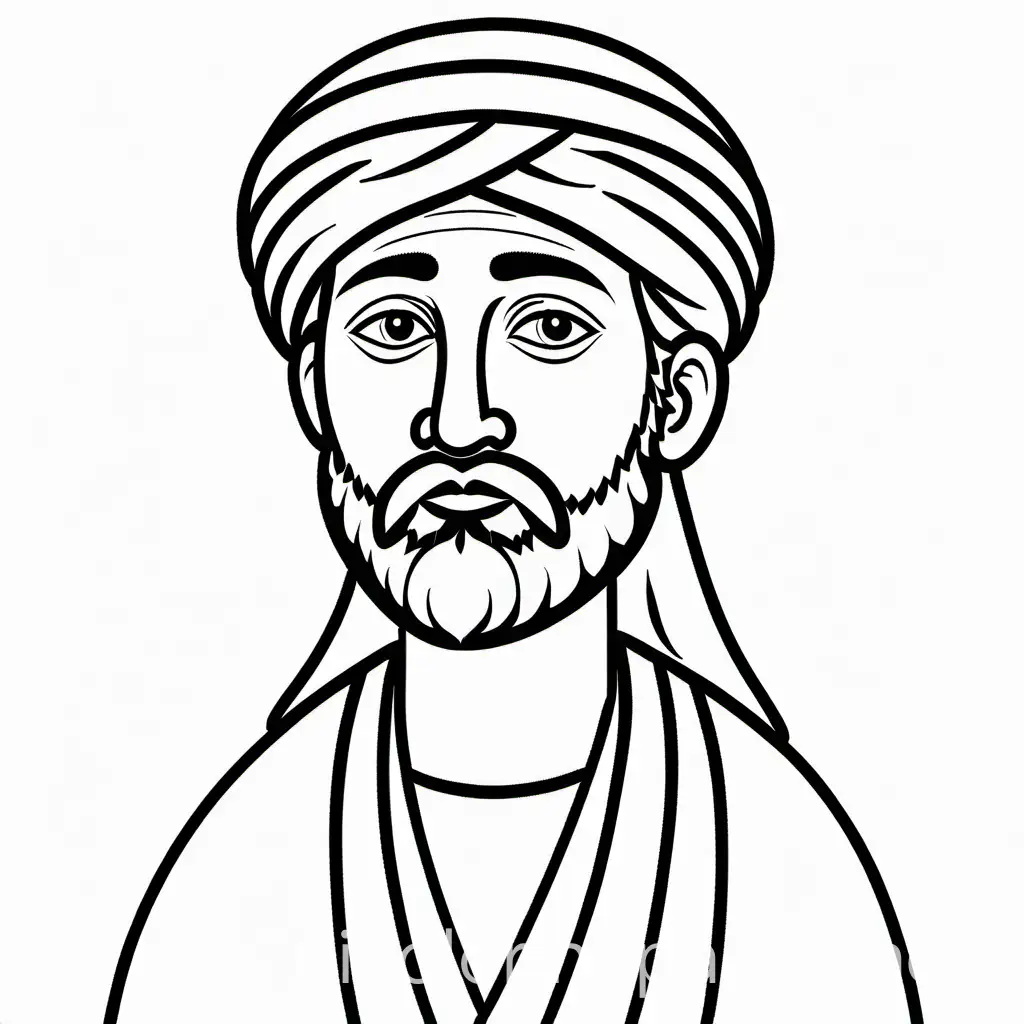 Isaac son of Abraham of the bible black and white no background, Coloring Page, black and white, line art, white background, Simplicity, Ample White Space. The background of the coloring page is plain white to make it easy for young children to color within the lines. The outlines of all the subjects are easy to distinguish, making it simple for kids to color without too much difficulty