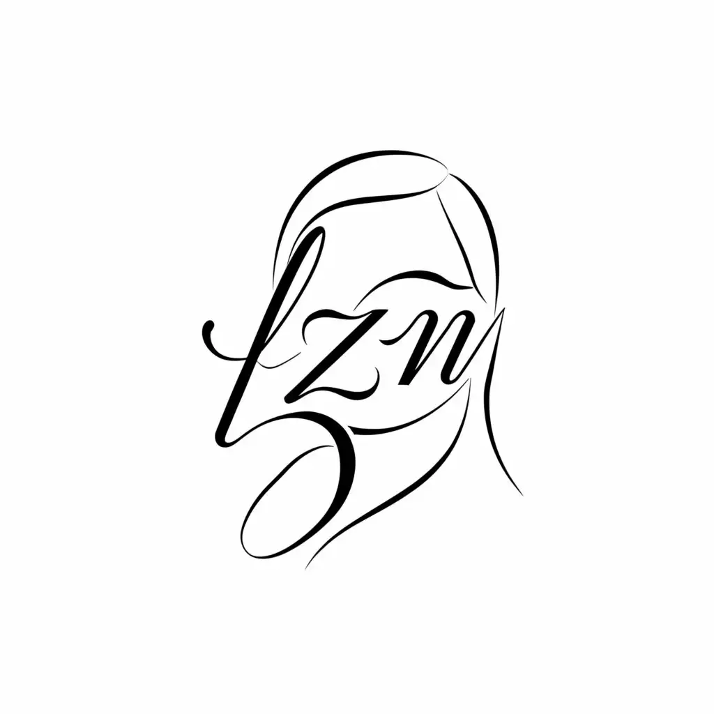 LOGO-Design-For-LZM-Elegant-Portrait-Symbol-for-Beauty-Cosmetics