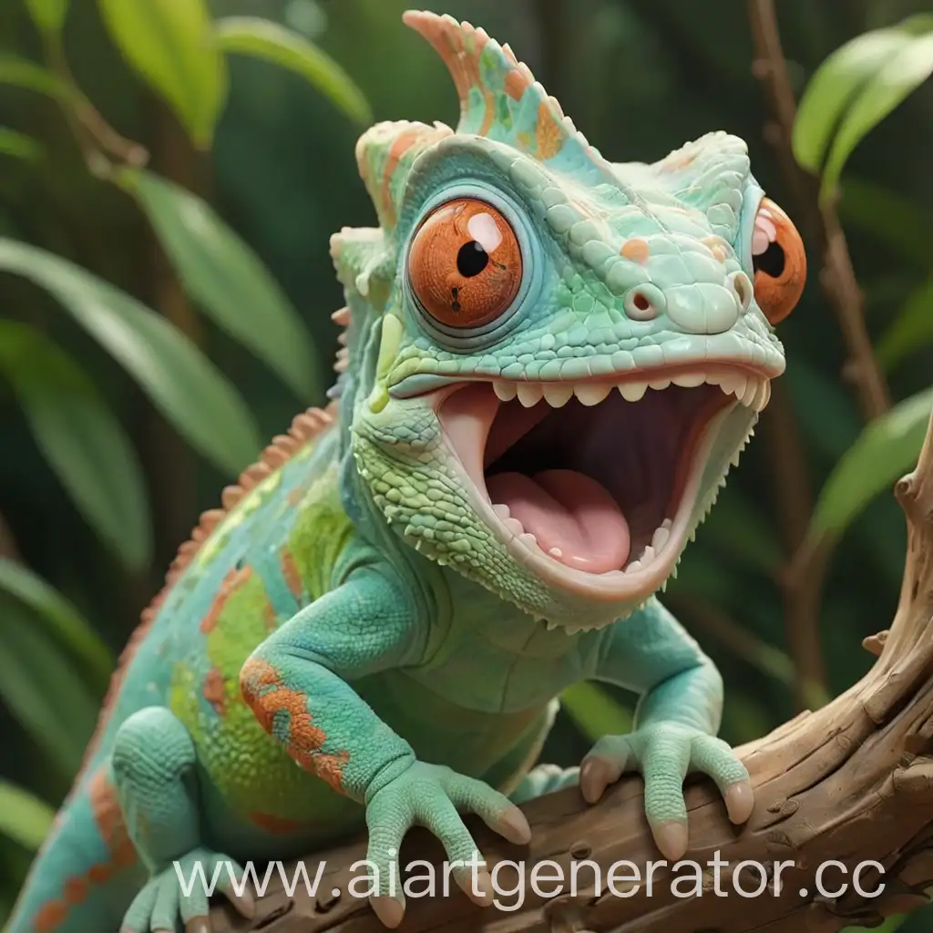 Playful-Cartoon-Chameleon-Sticking-Out-Tongue