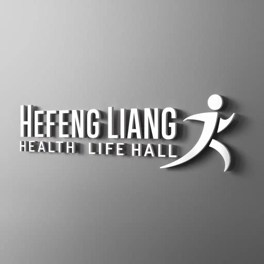 a logo design,with the text "hefeng liang health life hall", main symbol:healthy lifestyle,Moderate,be used in Retail industry,clear background