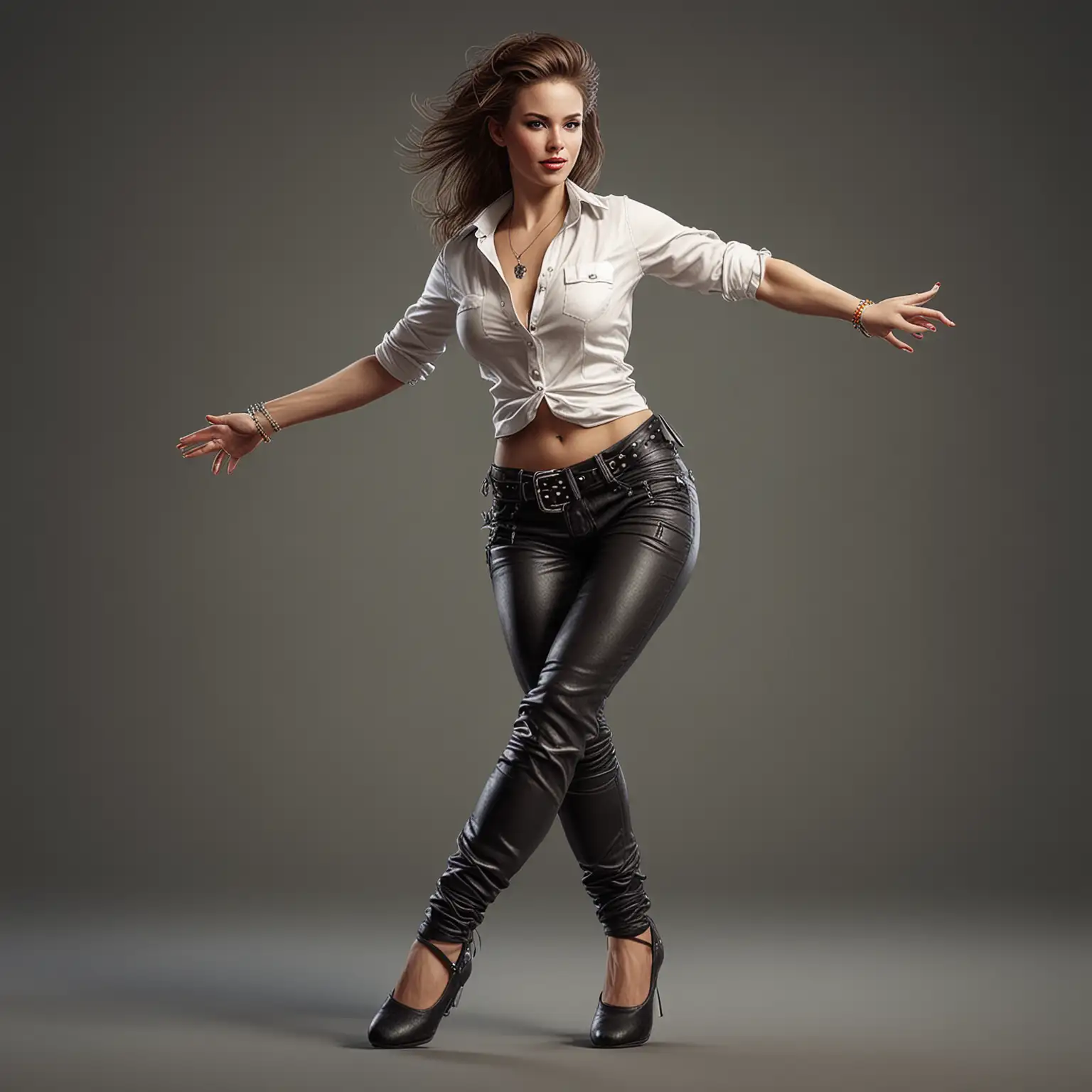 realistic woman rock and roll dancer