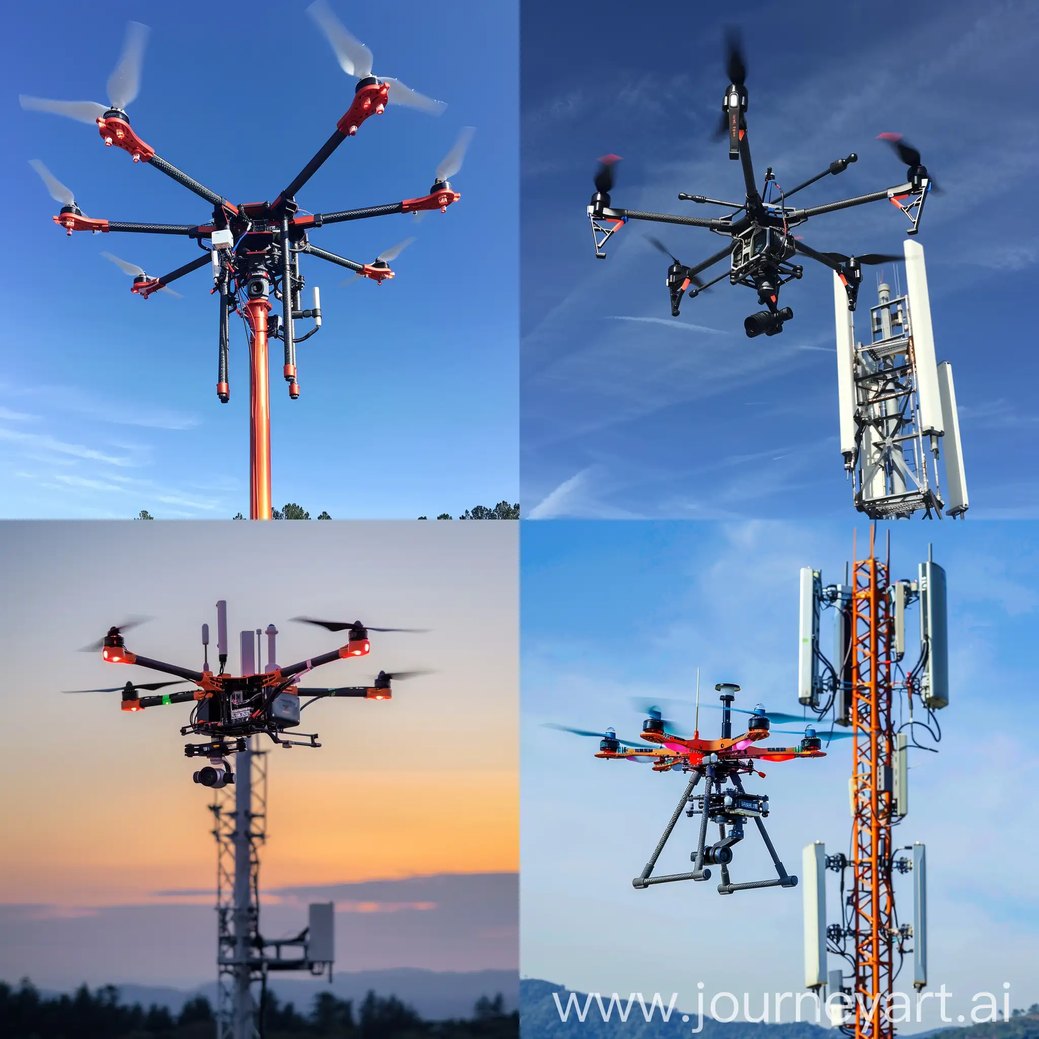 Drone-Painting-a-Cell-Tower