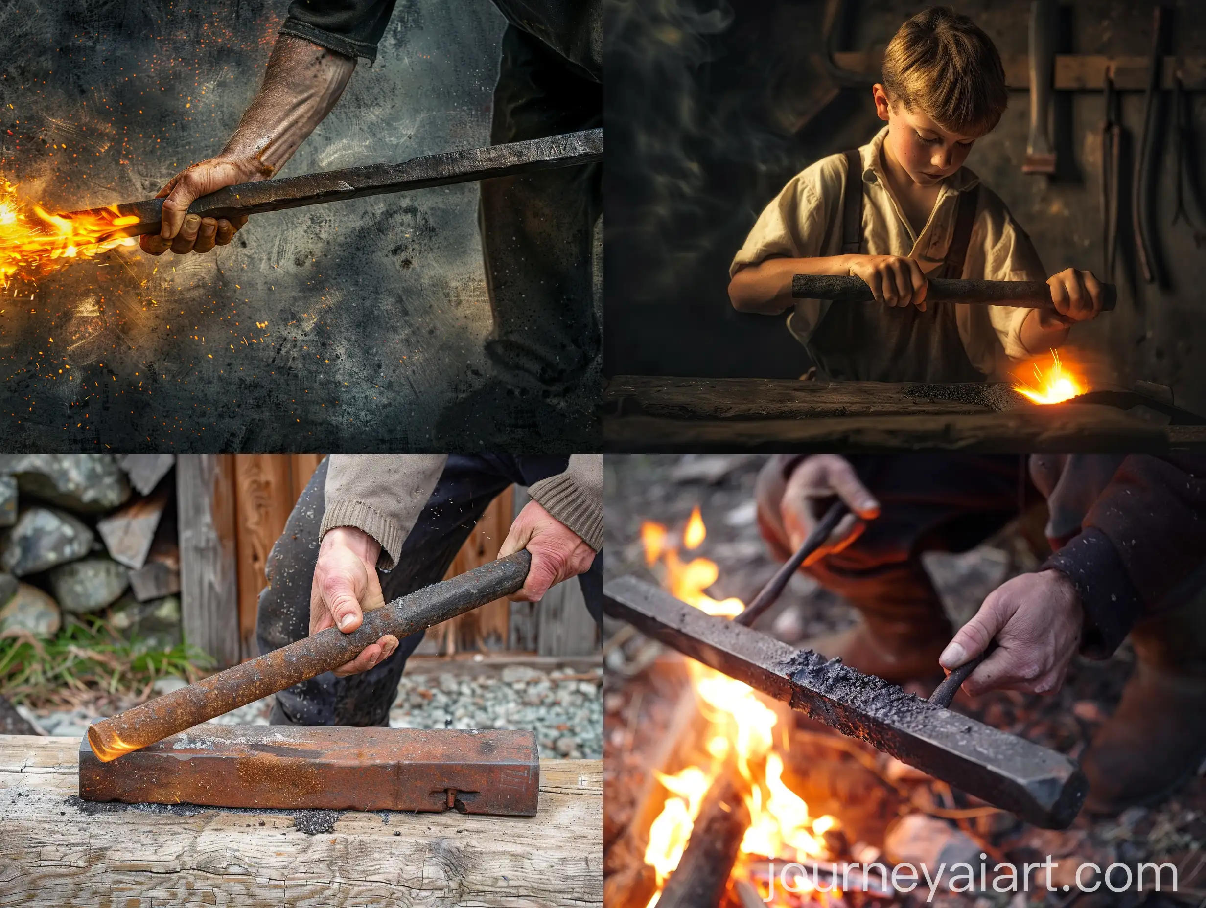 Blacksmith-William-Forging-Hot-Iron-Bar