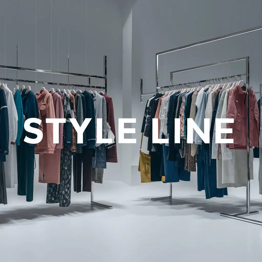 продажа одежды в онлайн магазине, название Style Line
без людей на фоне