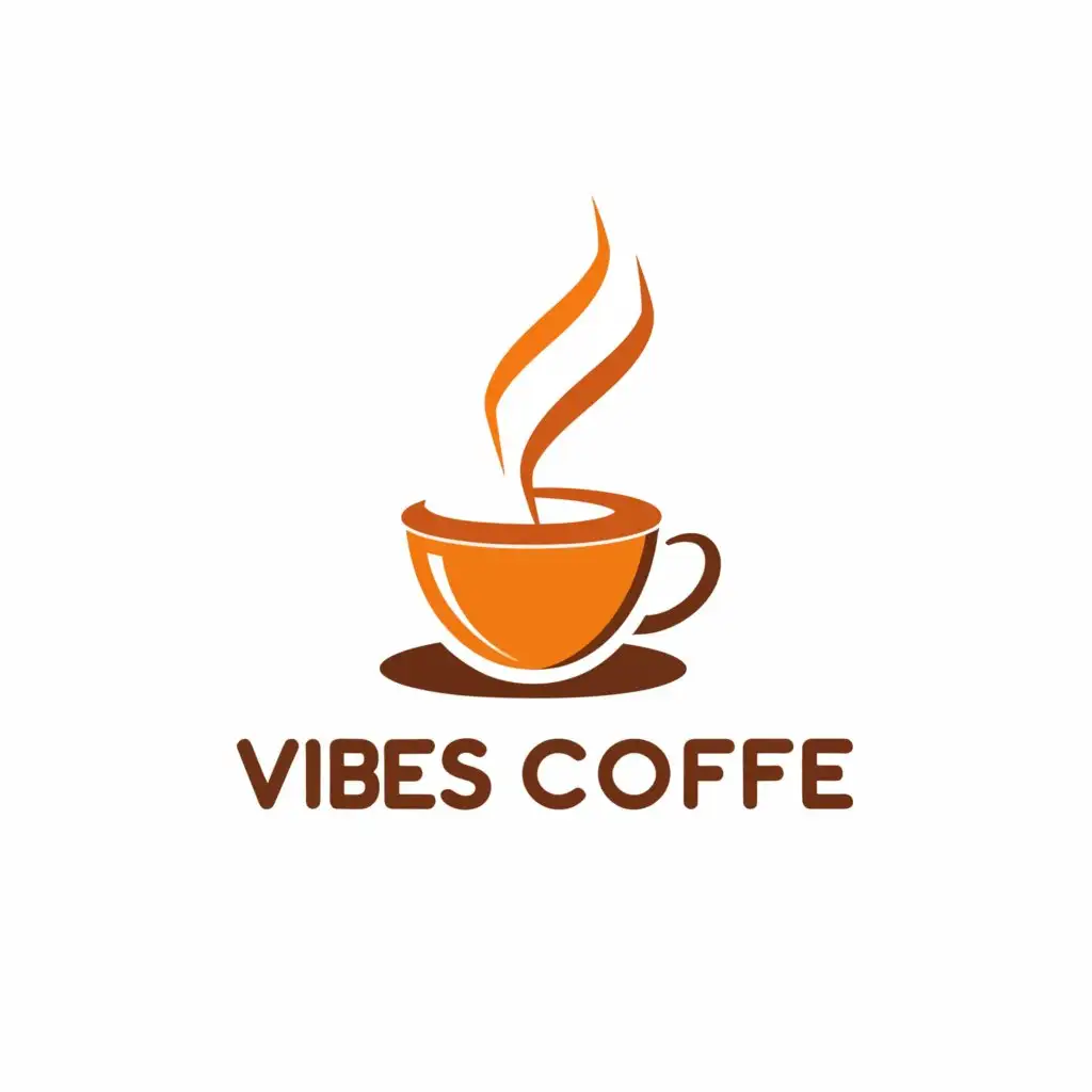 a logo design,with the text "Vibes Coffee", main symbol:create a professional logo called "Vibes Coffee".
 I'm inclined towards warm and inviting colors that match the coffee theme.
The logo design should be a combination of text and graphic elements. The graphic should reflect the coffee industry and the name "Vibes Coffee".

coffee industry and its visual aesthetics

 eye-catching design that will stand out in the coffee market.,complex,be used in coffee industry industry,clear background