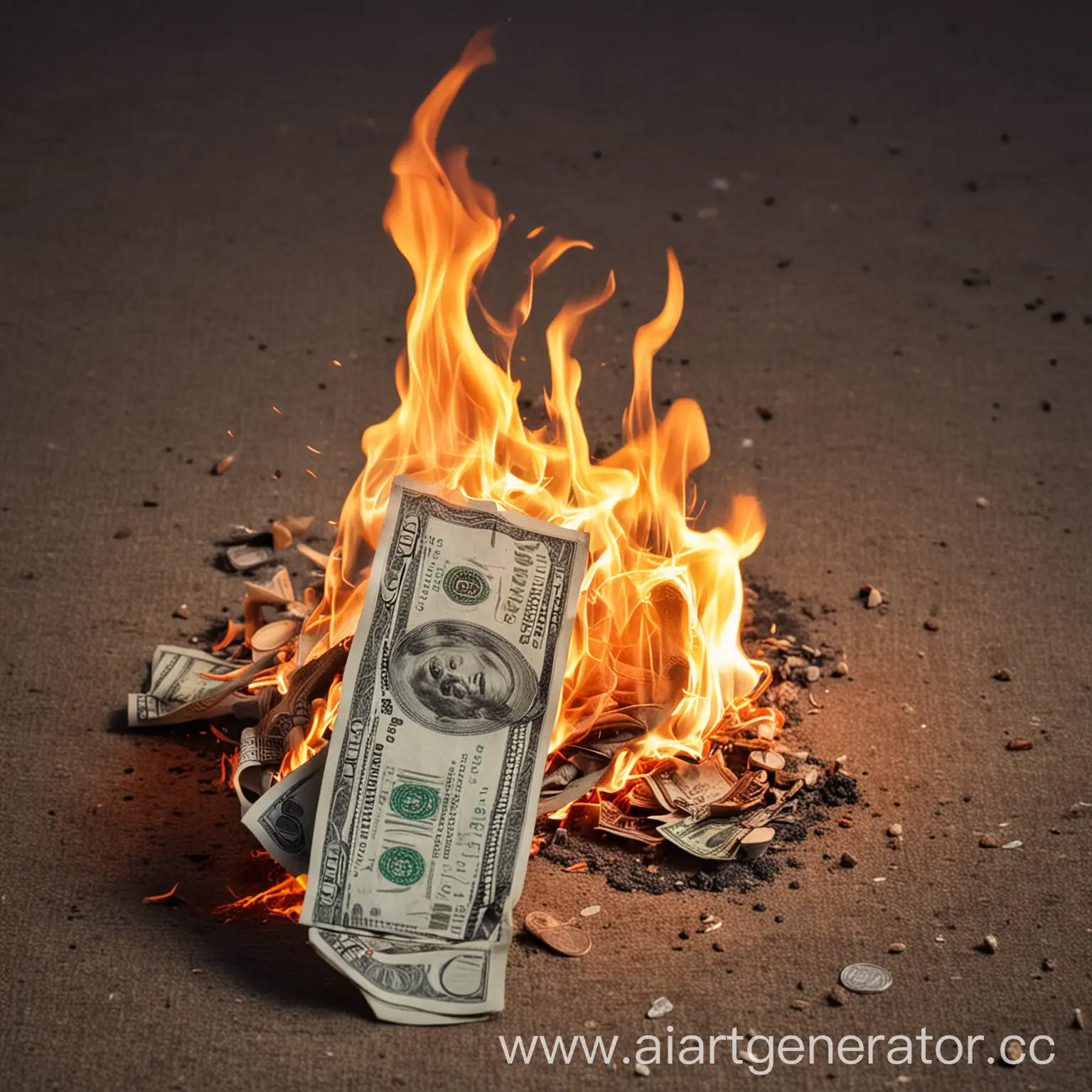 Flames-Engulfing-Currency-Symbolic-Depiction-of-Financial-Crisis