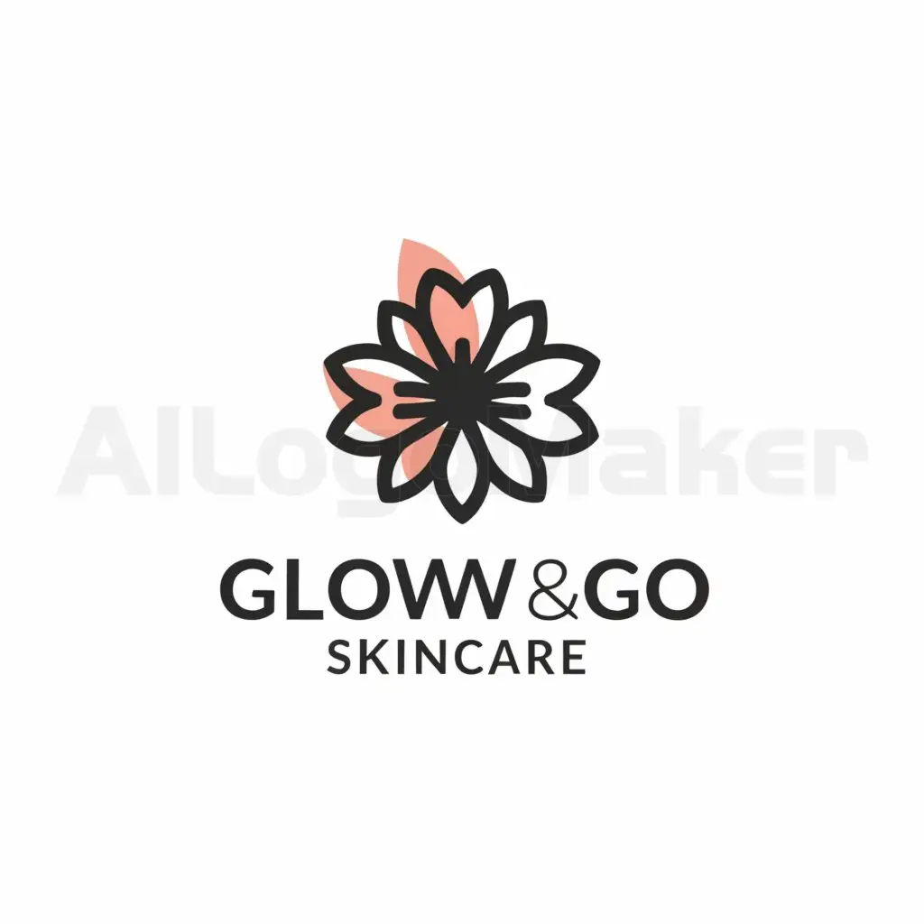 a logo design,with the text "GlowAndGoSkincare", main symbol:BEAUTY

,Minimalistic,be used in Beauty Spa industry,clear background