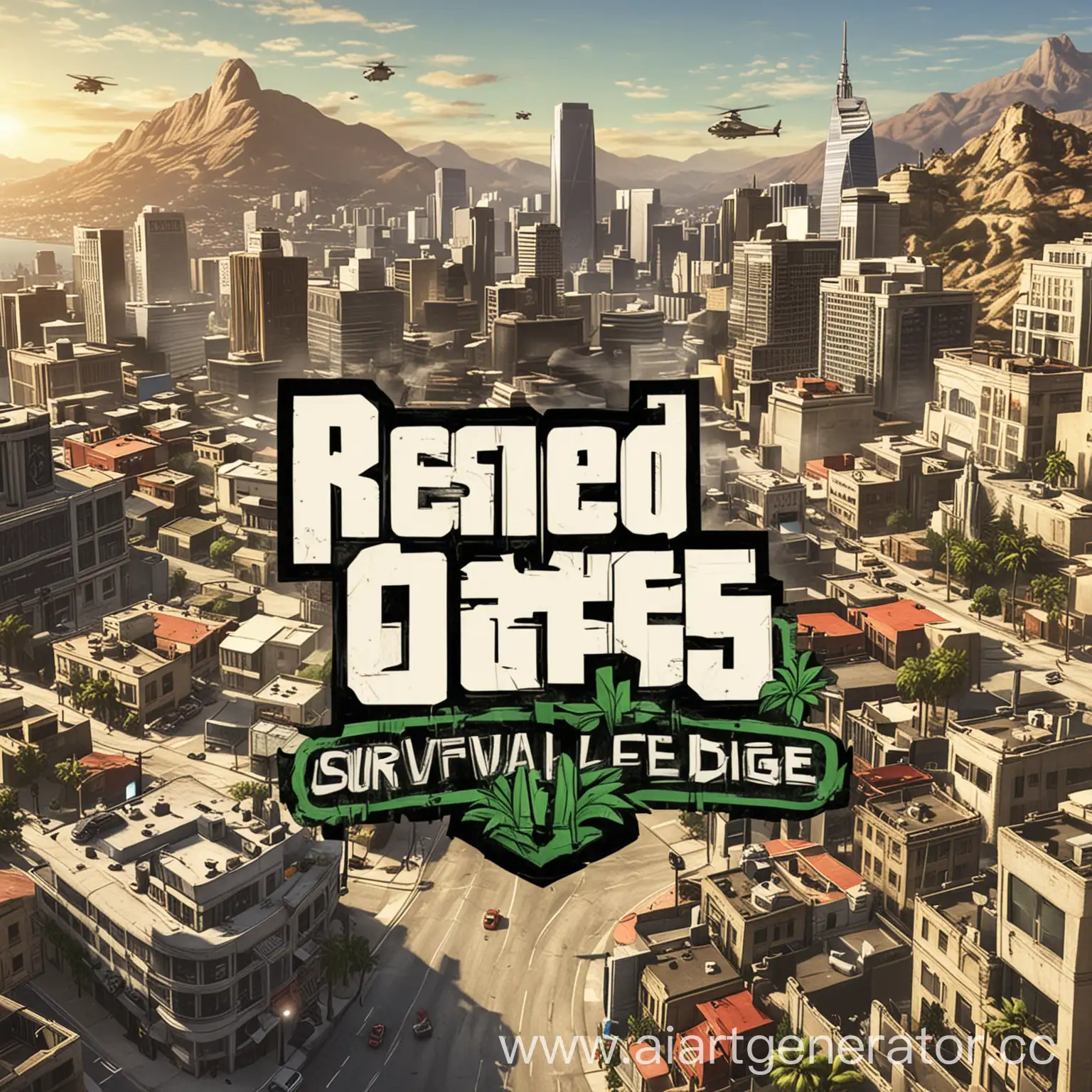 A logo for the game server in GTA 5 under the name Rescued City: Survival on the Edge is needed.