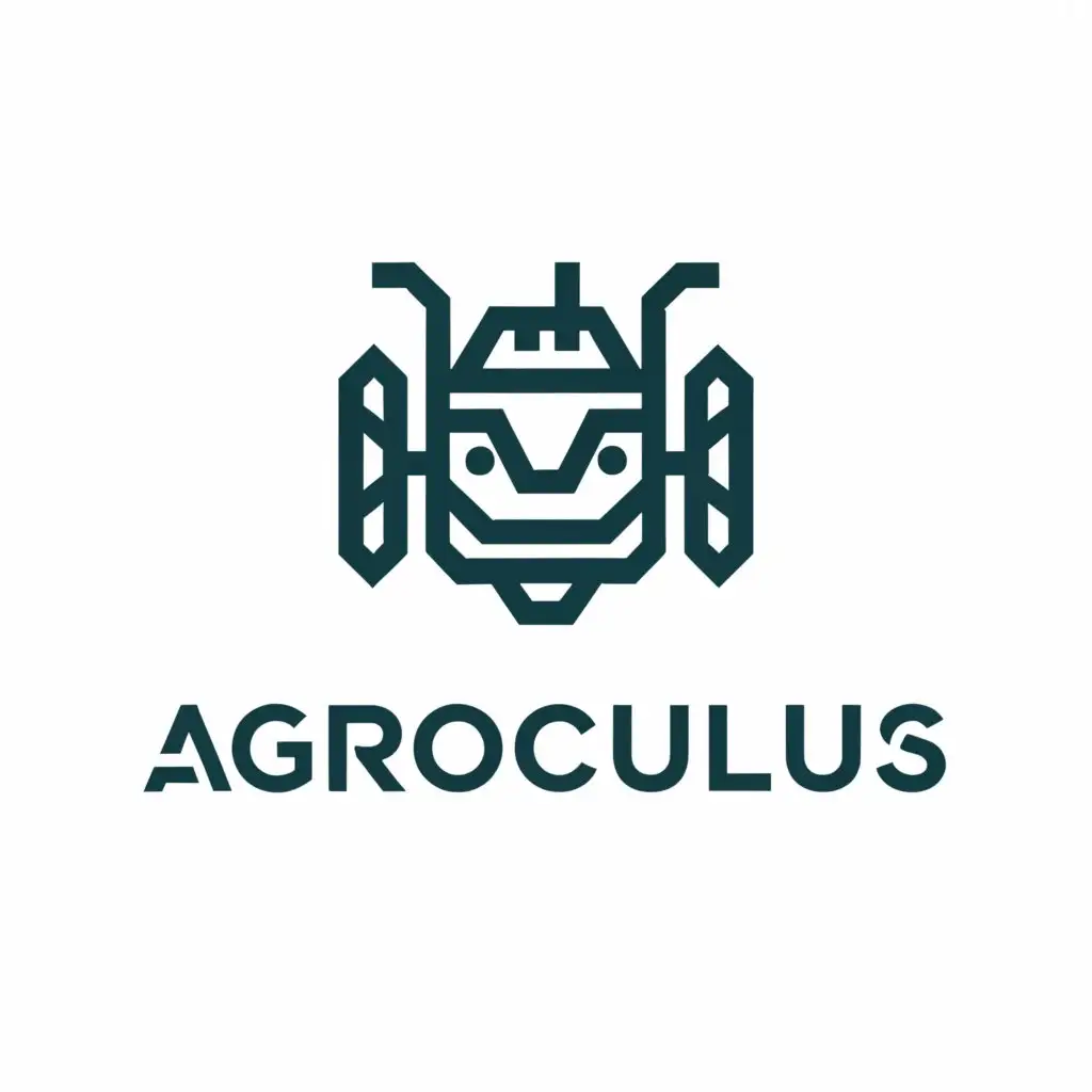 a logo design,with the text "AGROCULUS", main symbol:image processing robot in agricultural industry,Moderate,be used in Automotive industry,clear background