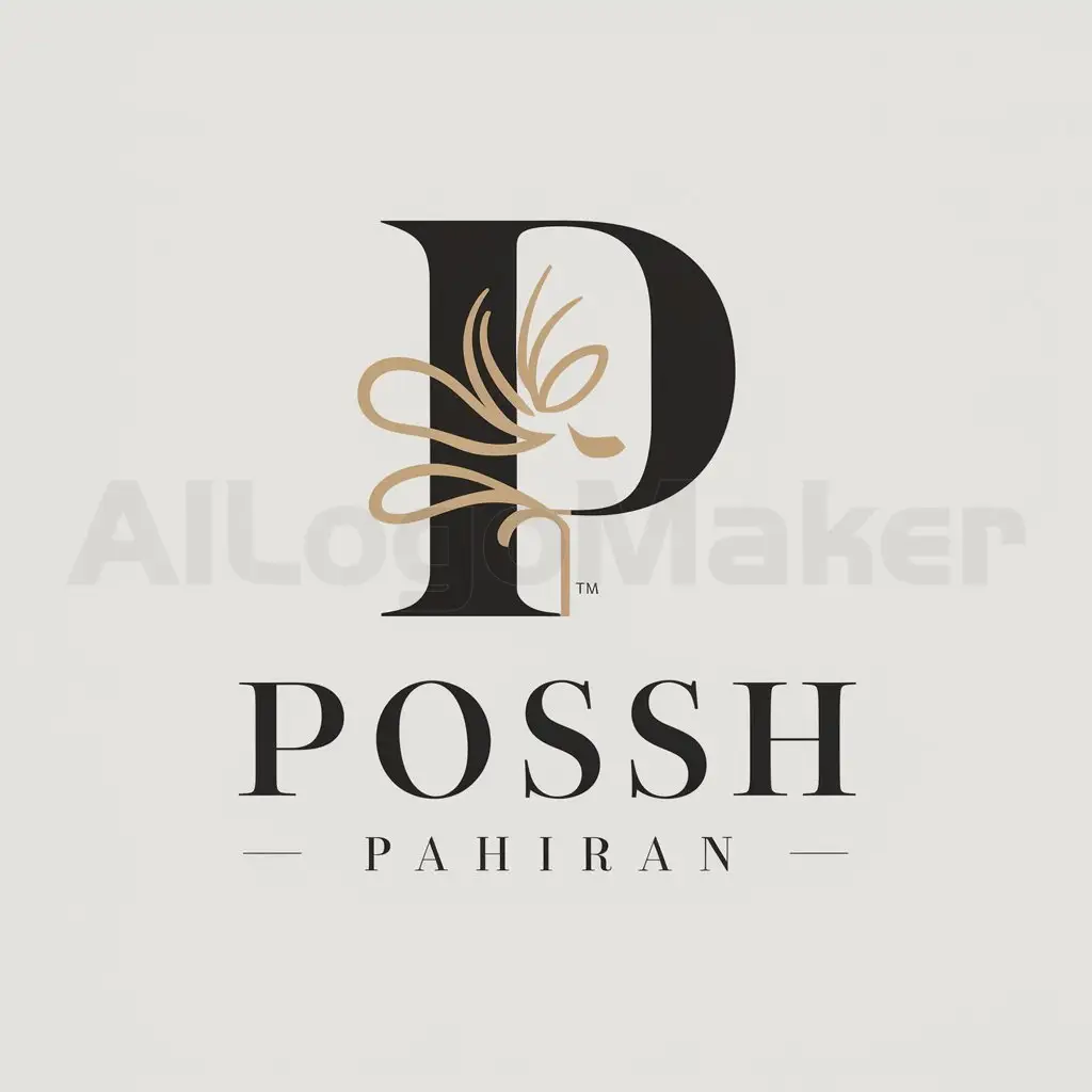 a logo design,with the text "Posh Pahiran", main symbol:P,Moderate,be used in Fashion Retail industry,clear background