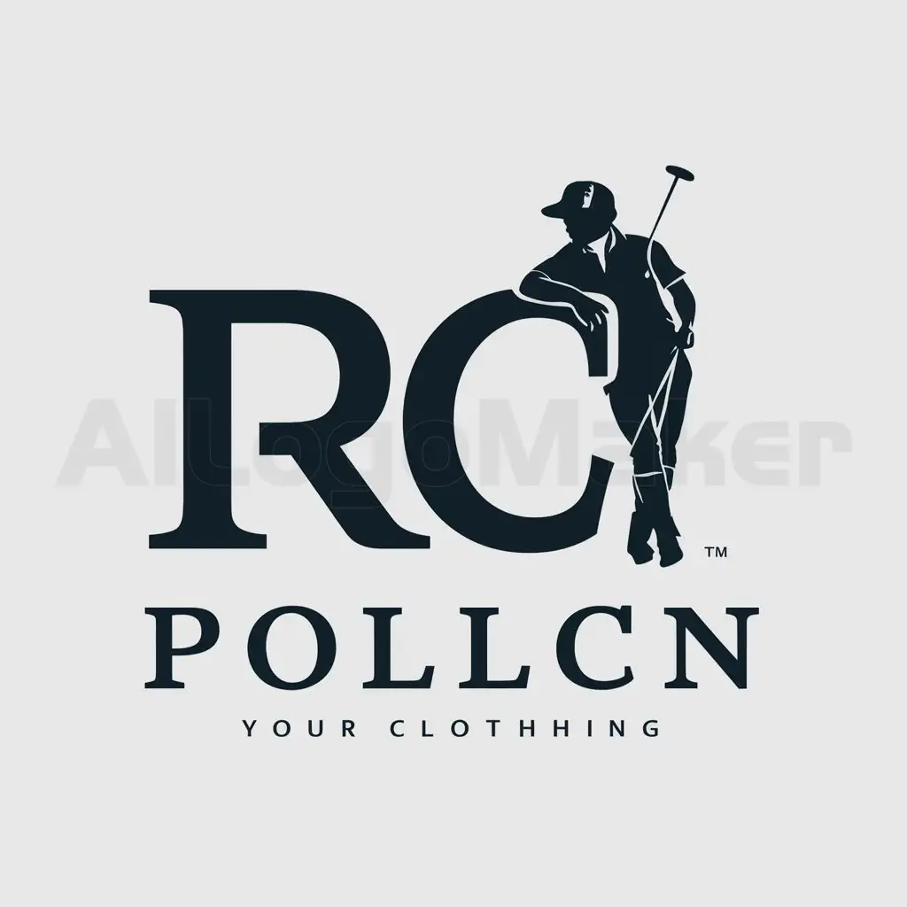 a logo design,with the text "RC", main symbol:Polo,Moderate,be used in clothing industry,clear background