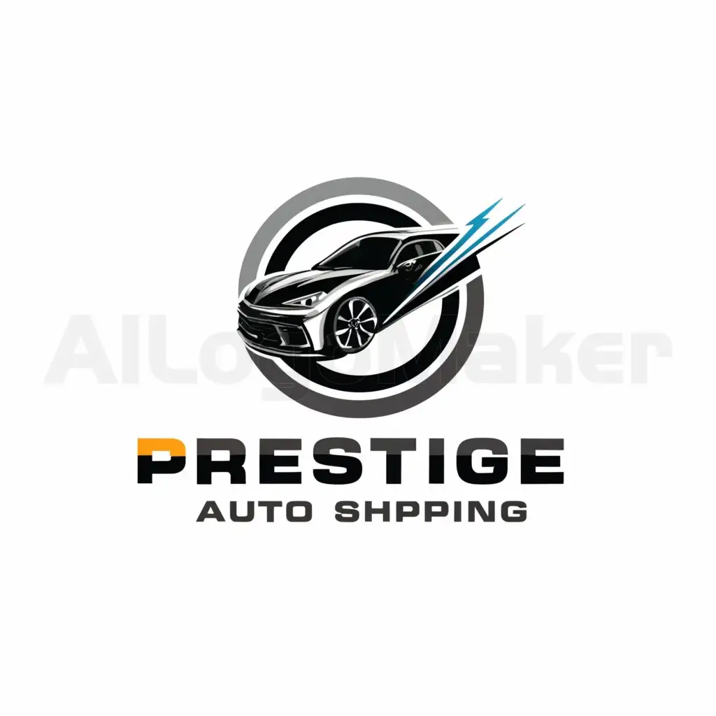 a logo design,with the text "Prestige Auto Shipping", main symbol:Car,Moderate,be used in Automotive industry,clear background