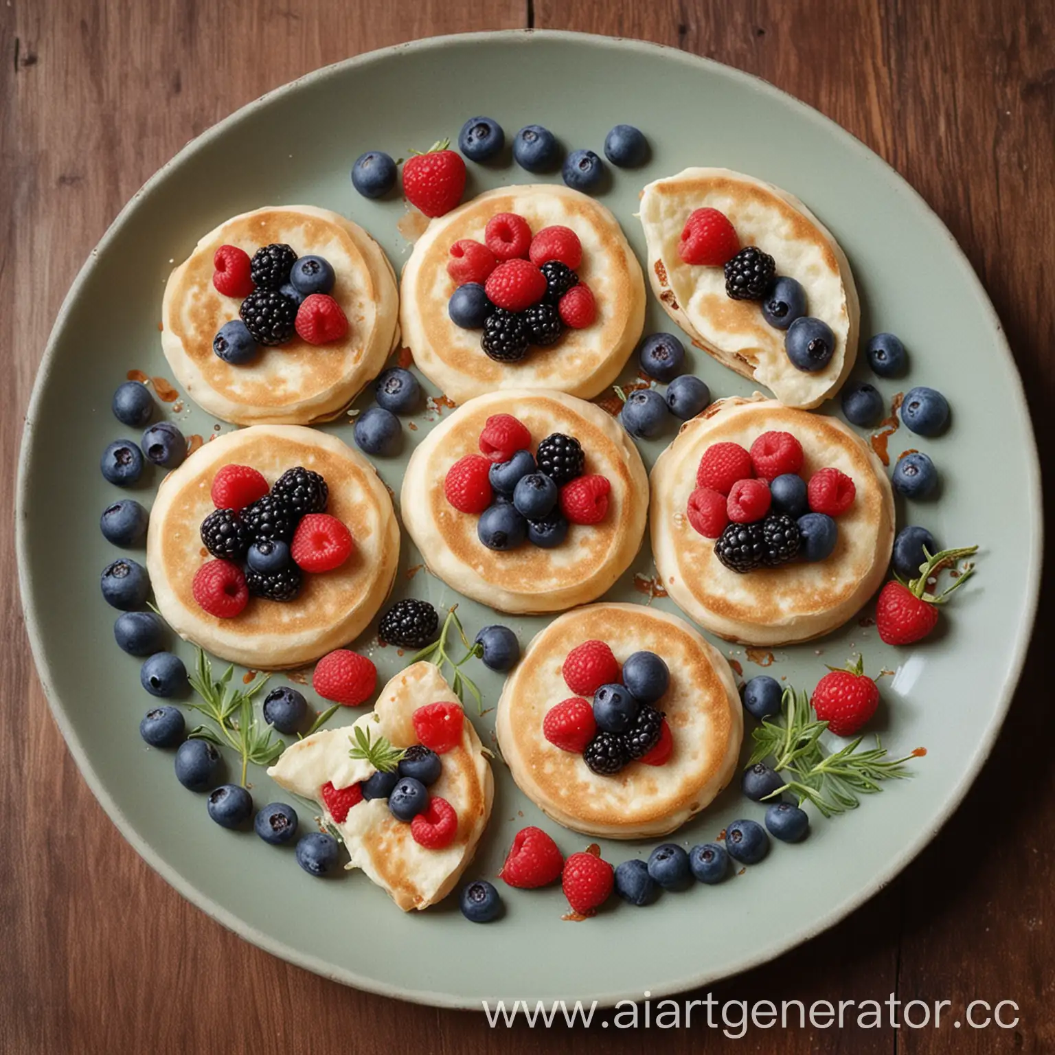 Delicious-Blini-and-Oladi-with-Fresh-Berries-Traditional-Russian-Pancakes-Photography