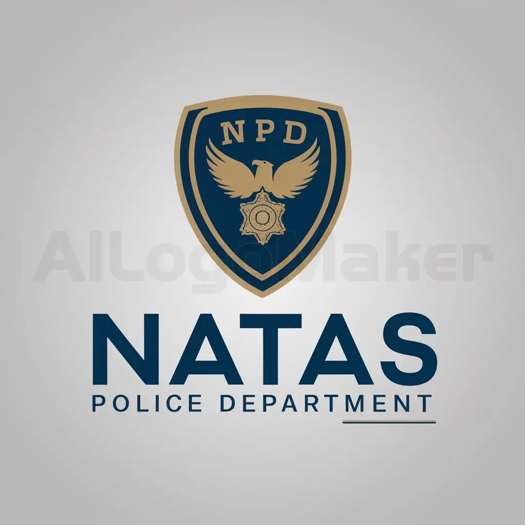 LOGO-Design-For-Natas-Police-Department-Bold-Text-with-Symbol-of-Authority-on-Clear-Background