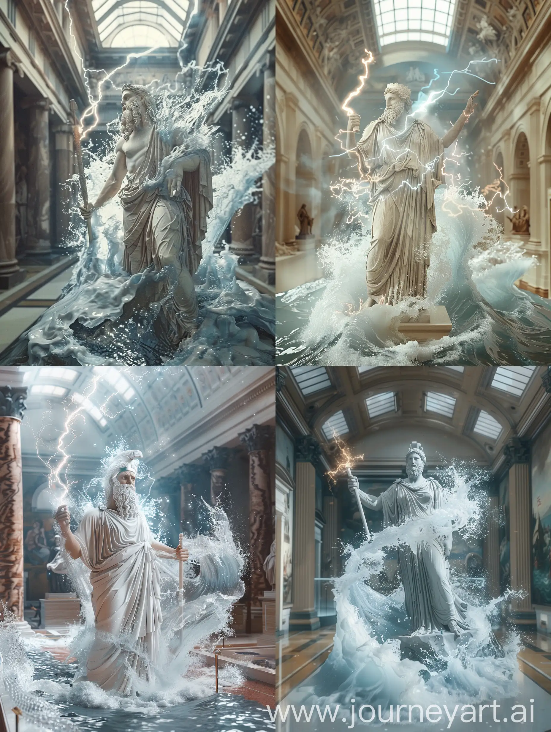 Surreal-Mythological-Encounters-Zeus-Athena-and-Poseidon-Bring-Ancient-Stories-to-Life-in-Famous-Museums