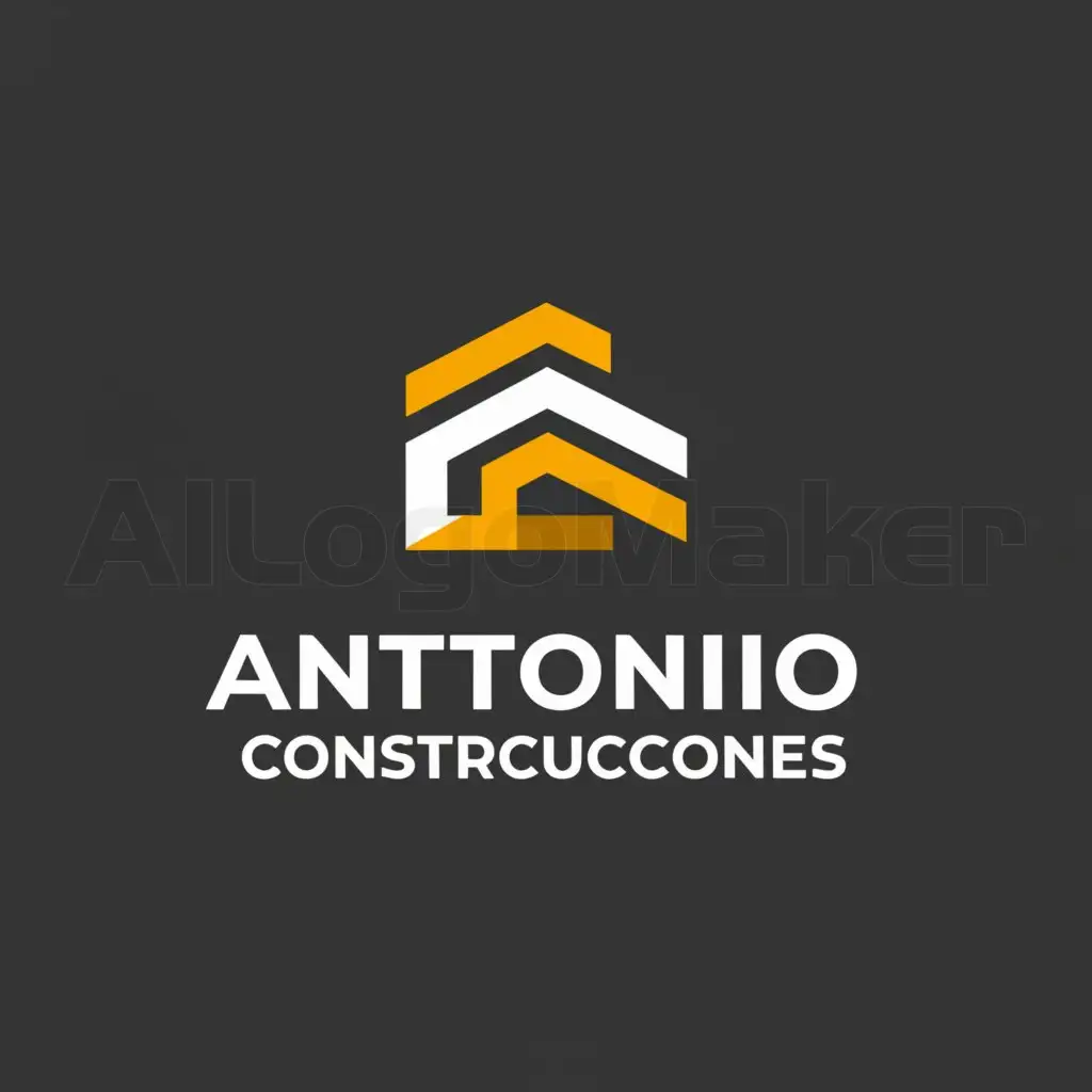 a logo design,with the text "Antonio Construcciones", main symbol:A house,Moderate,be used in Construction industry,clear background