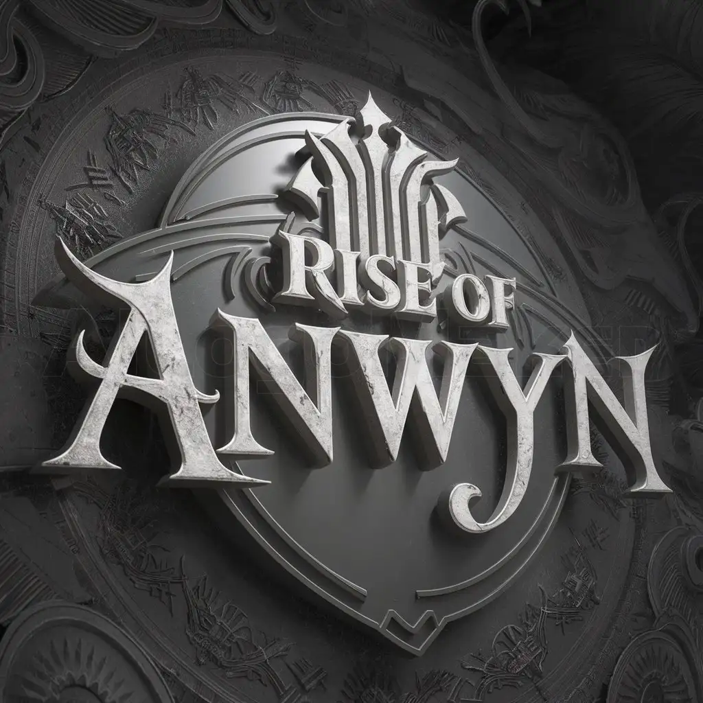LOGO-Design-for-Rise-of-Anwyn-Majestic-Gothic-Typography-with-Detailed-3D-Render