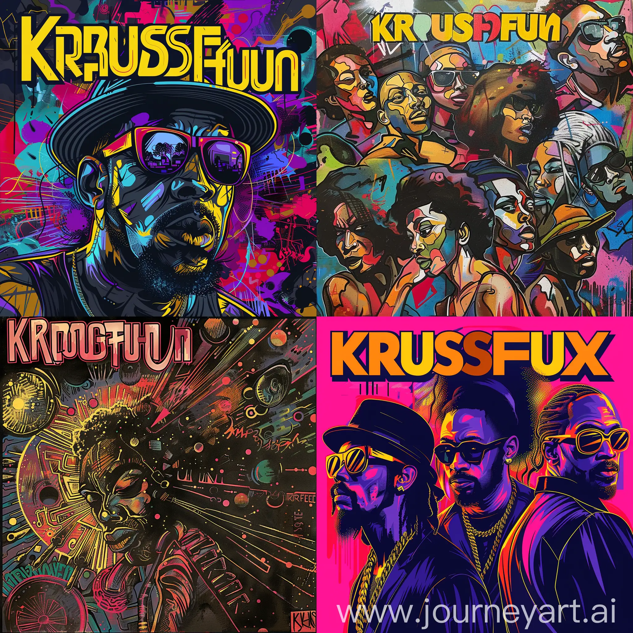 Vibrant-KrushFunk-Music-Album-Cover-with-Geometric-Patterns