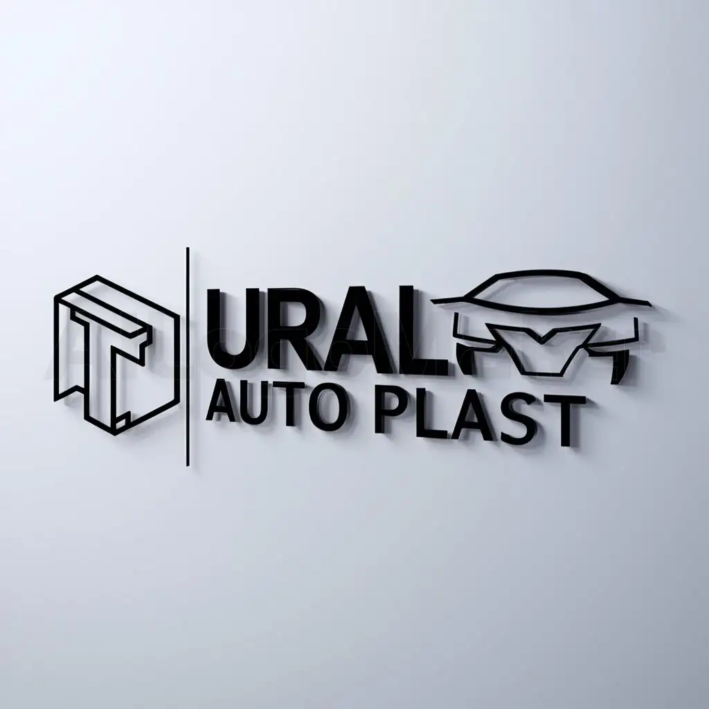 a logo design,with the text "Ural Auto Plast", main symbol:3D print, manufacture of plastic products,Moderate,be used in Technology industry,clear background