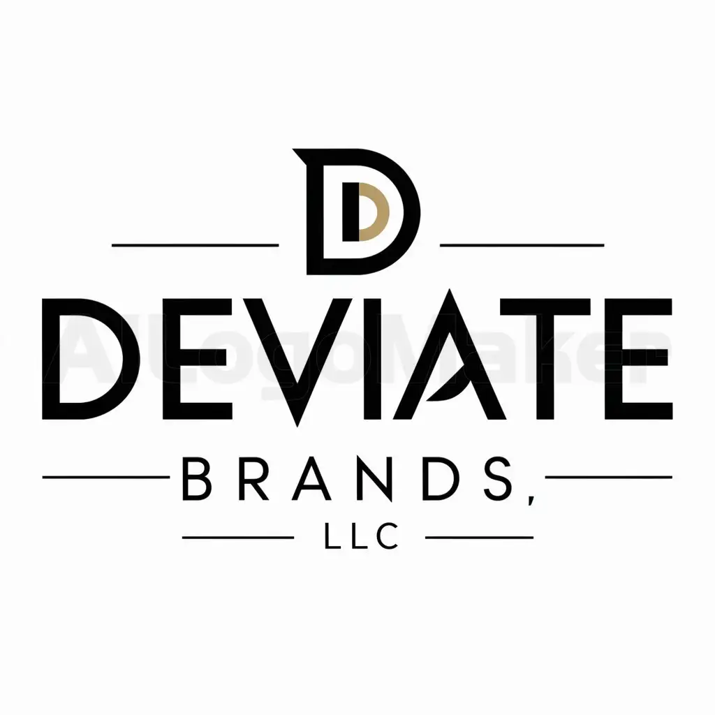 a logo design,with the text "Deviate Brands LLC", main symbol:Deviate Brands LLC,Moderate,be used in Entertainment industry,clear background