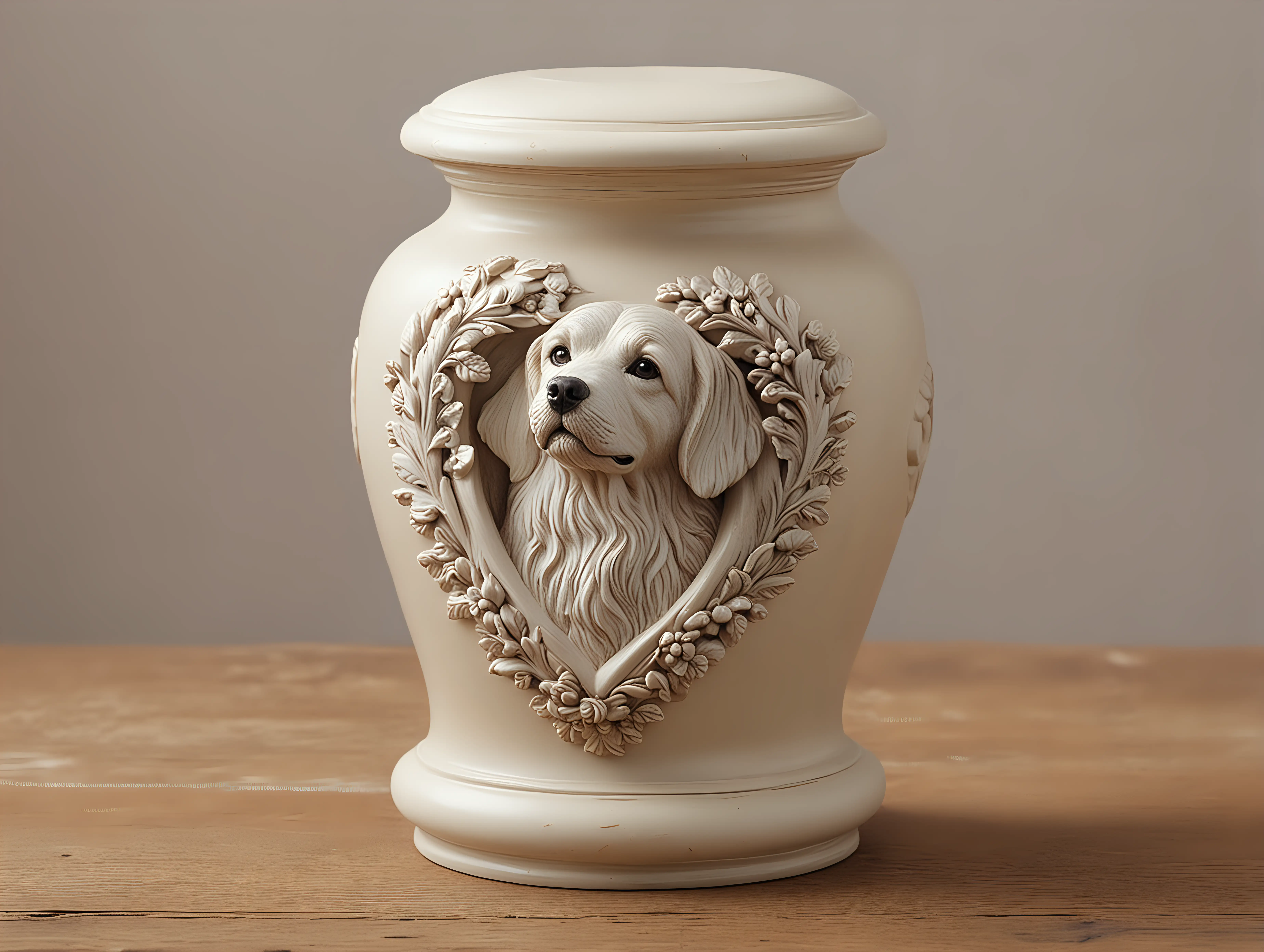 Elegant Urn for Beloved Dogs Ashes Memorial Tribute Keepsake