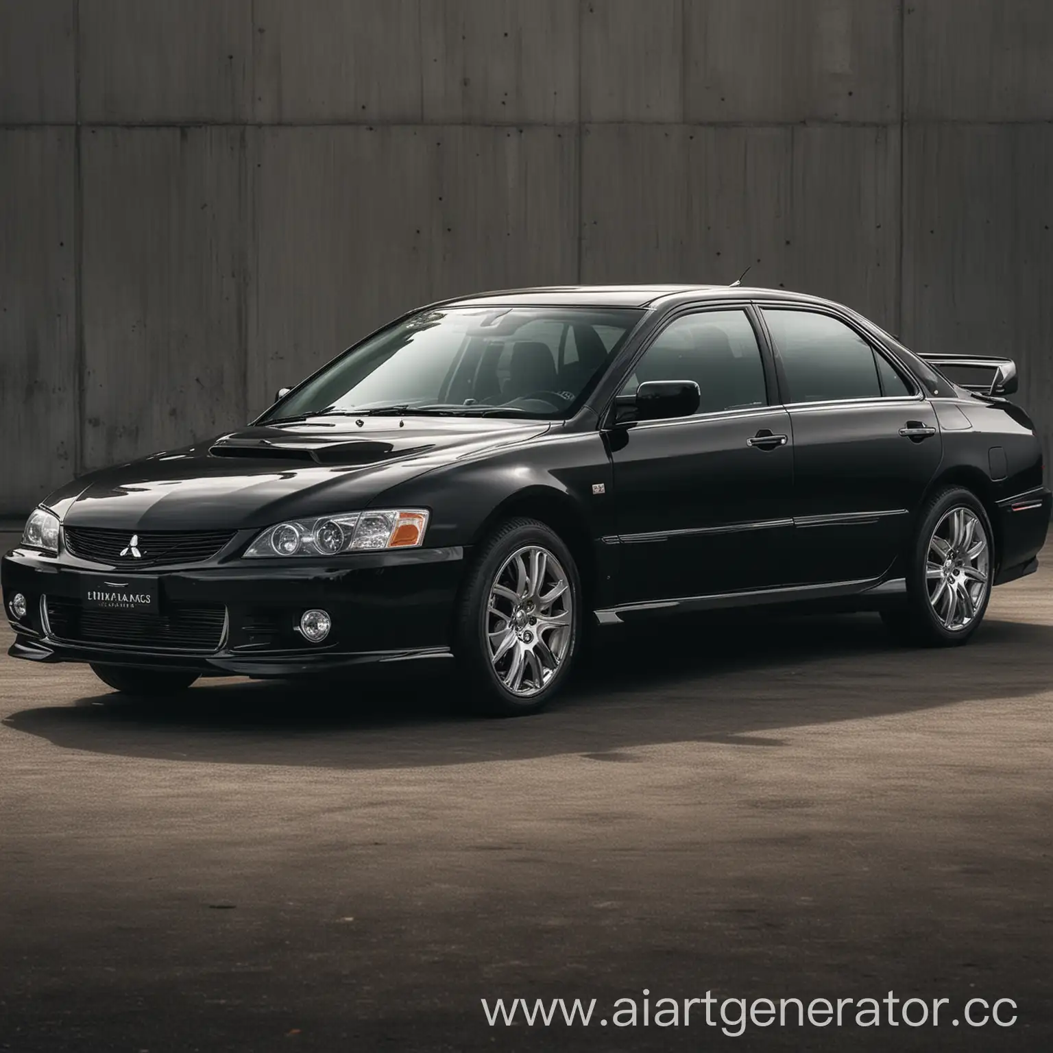 Black-Mitsubishi-Diamante-Car-in-Urban-Setting