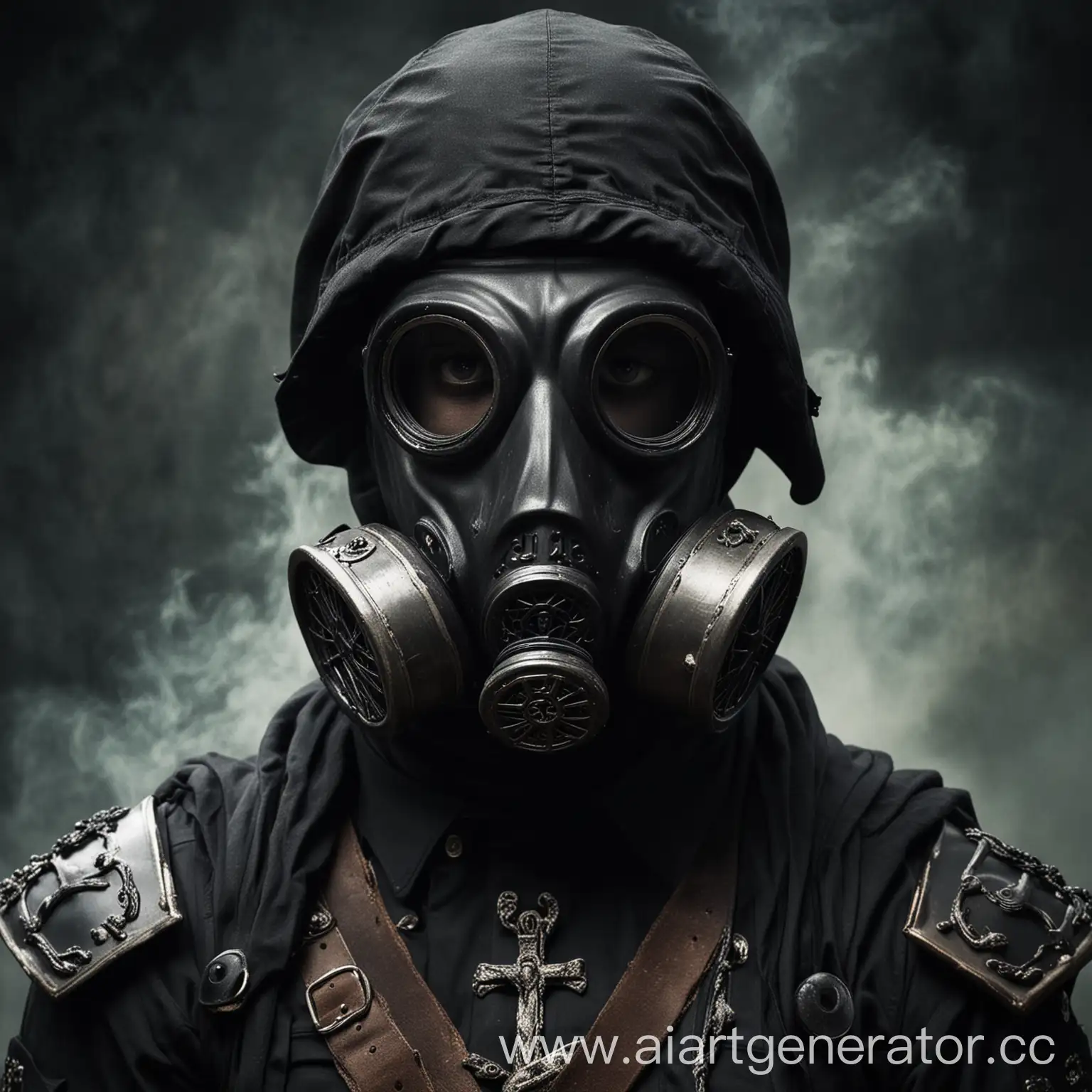 Black Gas Mask Paganism Soldier
