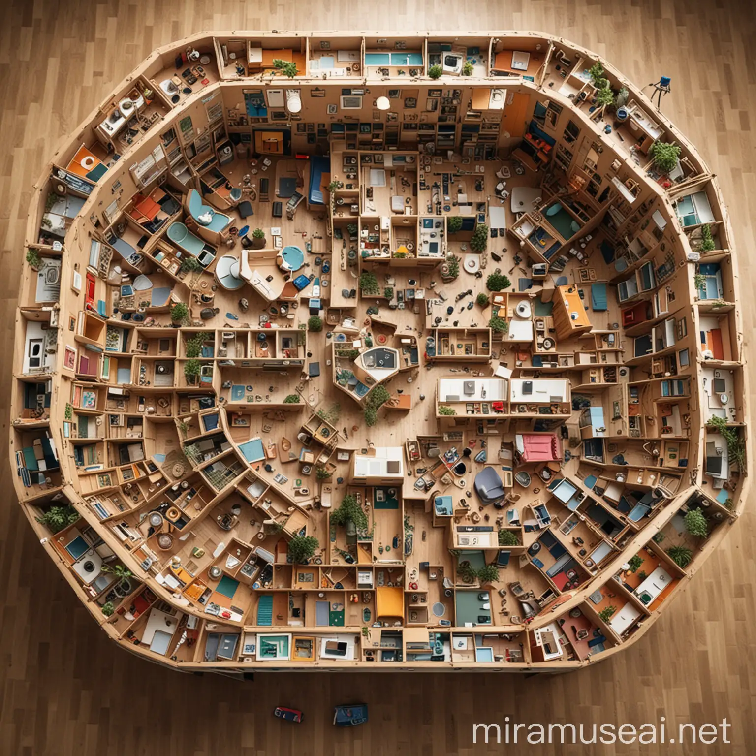 Birds Eye View of a Multithematic Room