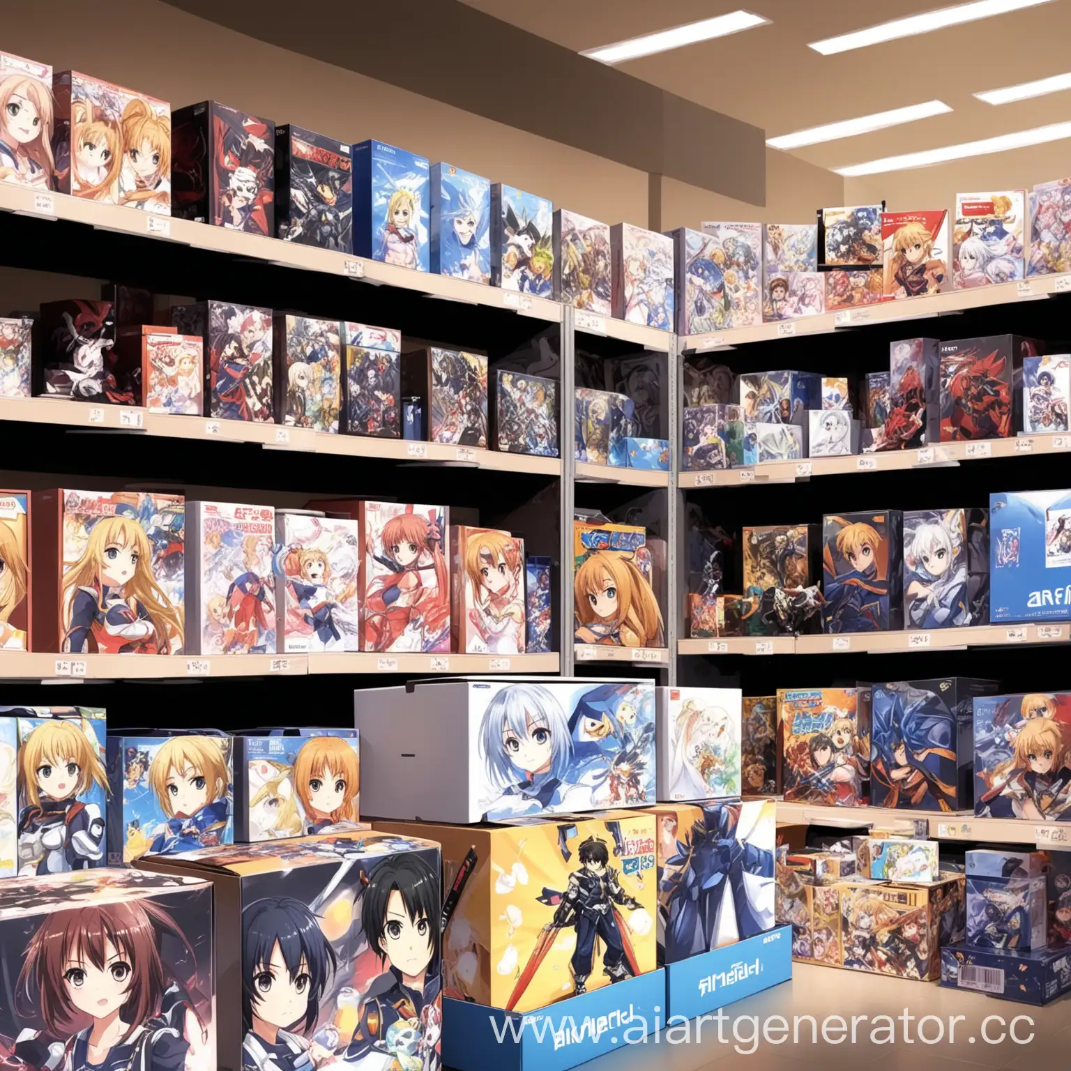 Anime-Items-Collection-Display-in-Store