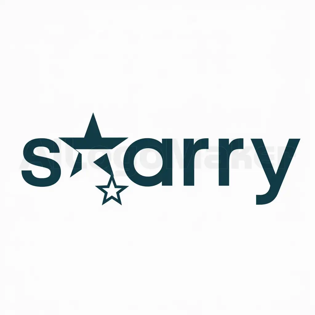 a logo design,with the text "Starry", main symbol:starstar,Moderate,be used in Retail industry,clear background