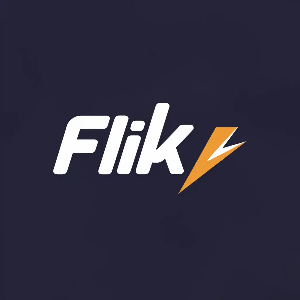 a logo design,with the text "flick", main symbol:speed,Moderate,be used in Technology industry,clear background