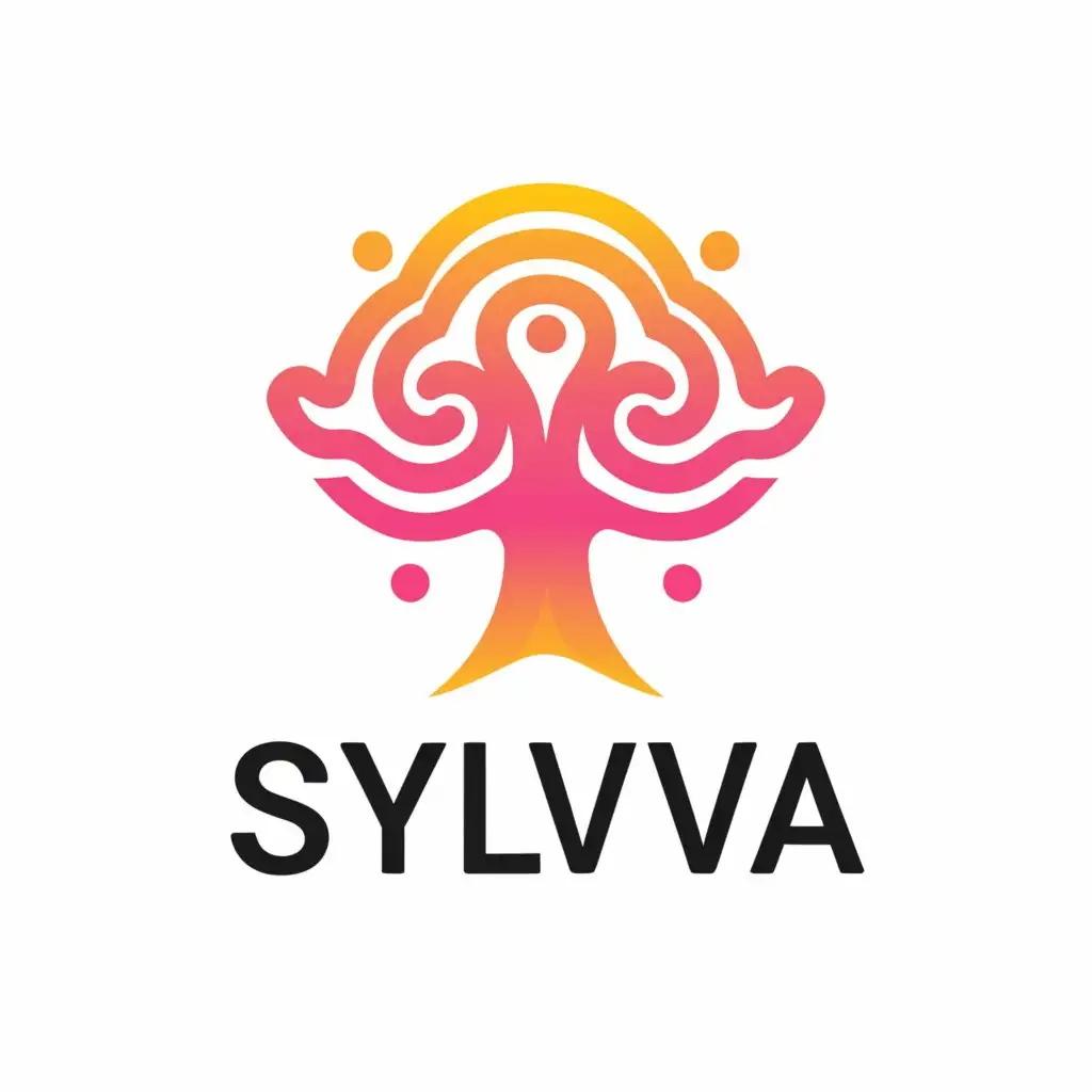 a logo design,with the text "Sylvva", main symbol:Trippy, hallucinogenic Tree, ,Moderate,be used in Retail industry,clear background