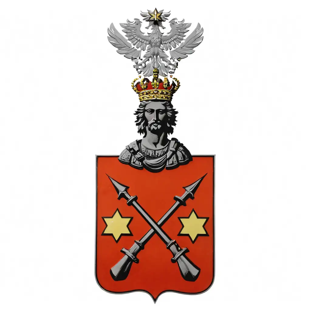 Polish coat of arms with two Stars of David