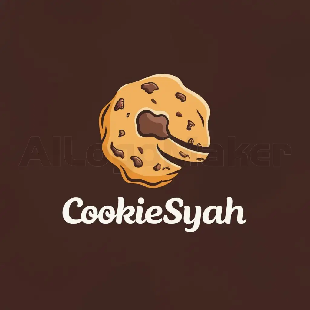 a logo design,with the text "Cookie Syah", main symbol:cookies,Minimalistic,clear background