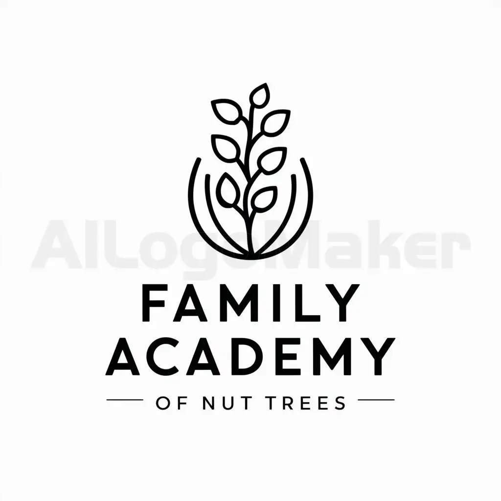 LOGO-Design-For-Family-Academy-of-Nut-Trees-Stylized-Nut-Symbol-for-Educational-Excellence