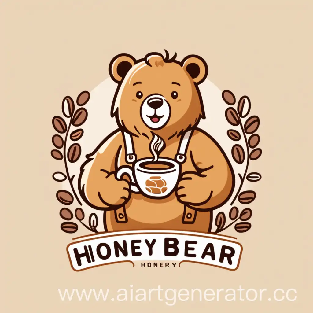 Нарисуй логотип к кафе-кондитерской «Honey bear»