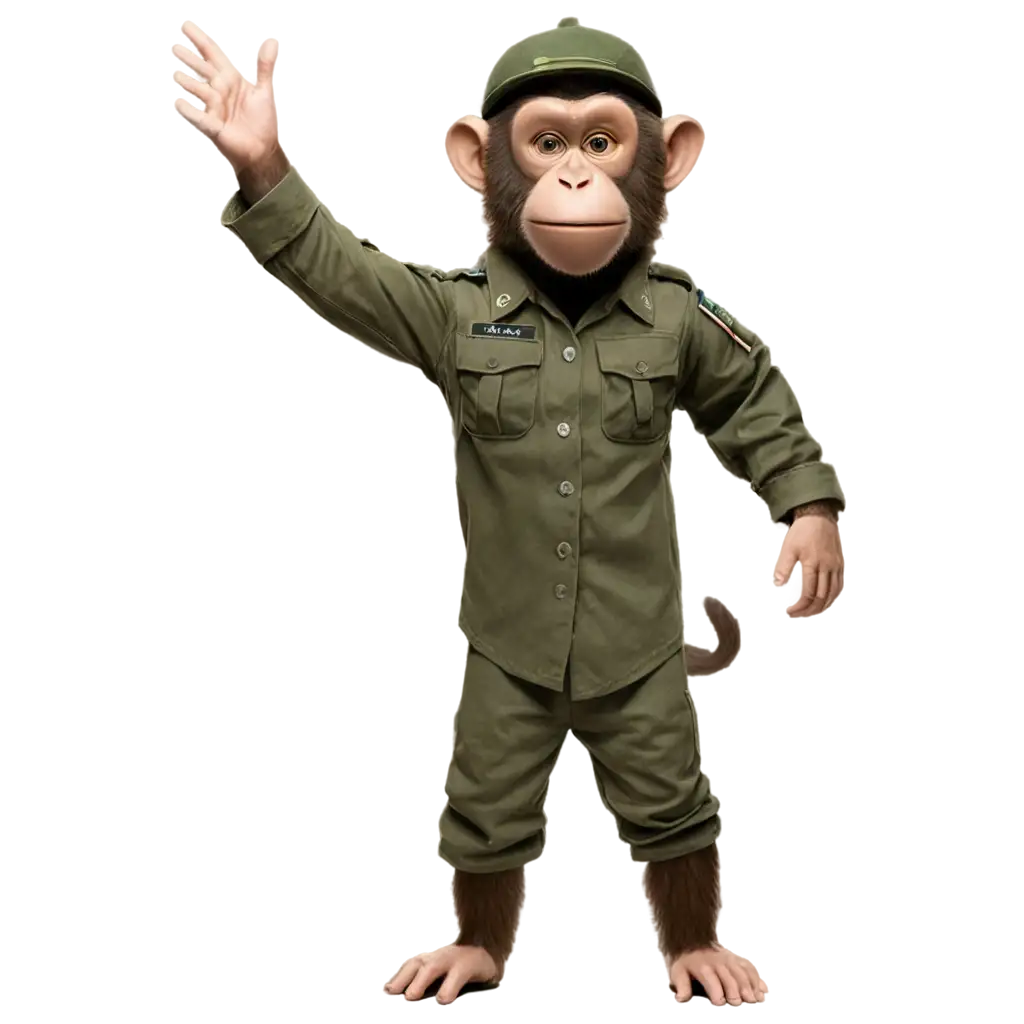 Tentara Monyet memakai baju tentara israel