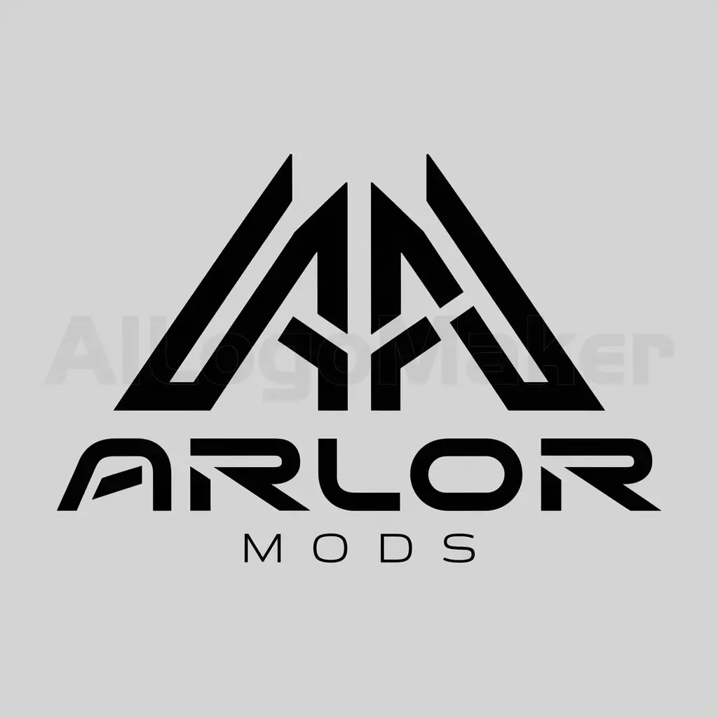a logo design,with the text "ARLOR MODS", main symbol:ARLOR MODS,complex,be used in Games industry,clear background