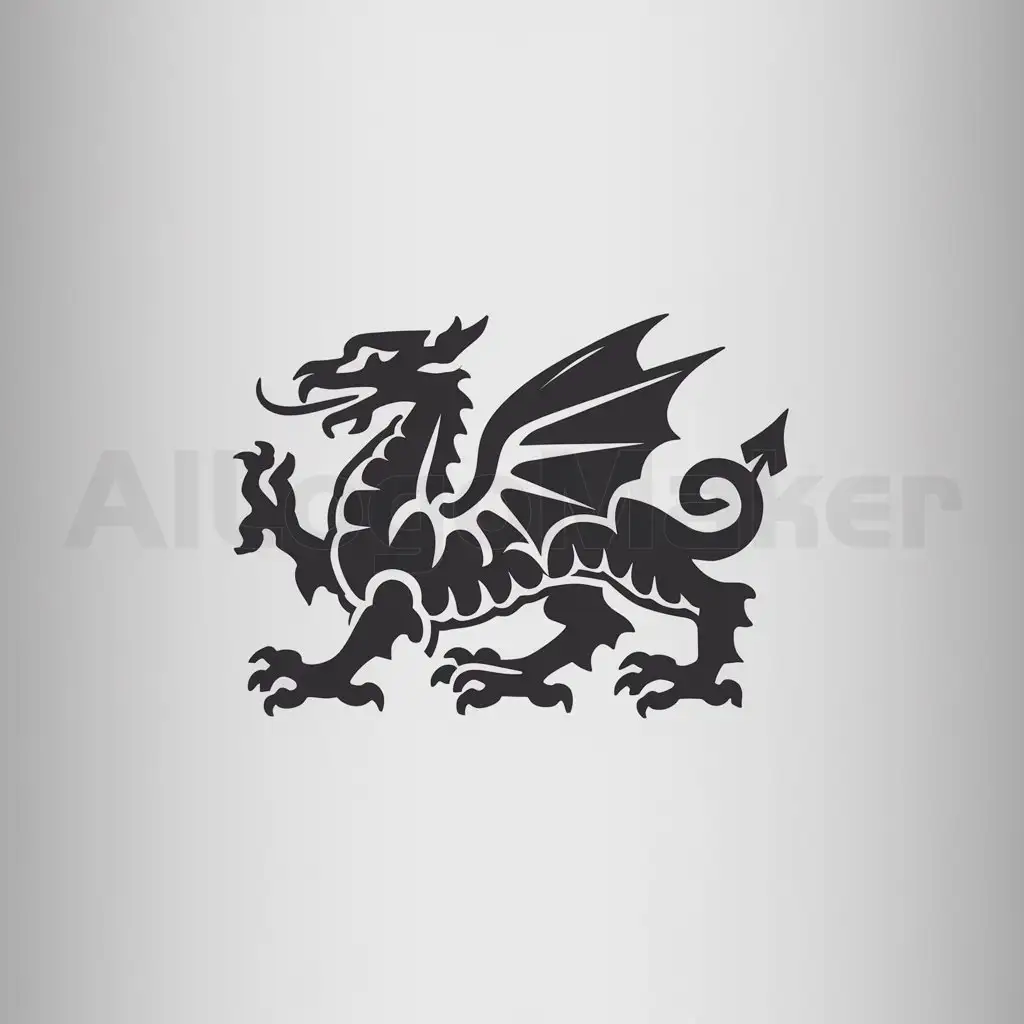 a logo design,with the text "the logo needs to be a modern logo for a realistic welsh game", main symbol:the welsh dragon,Moderate,be used in Technology industry,clear background