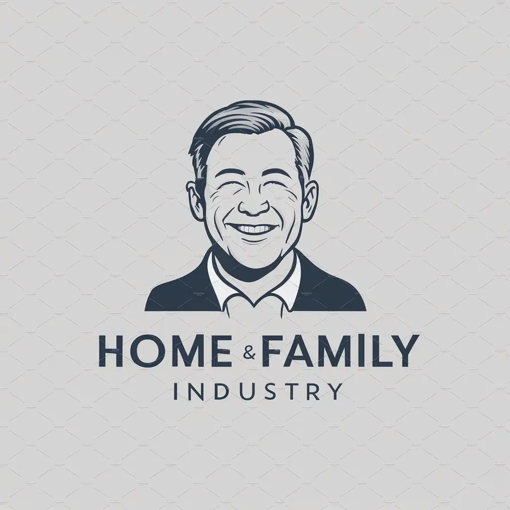 LOGO-Design-For-Middle-Aged-Man-Happy-MiddleAged-Man-Symbol-in-Moderate-Style-for-Home-Family-Industry