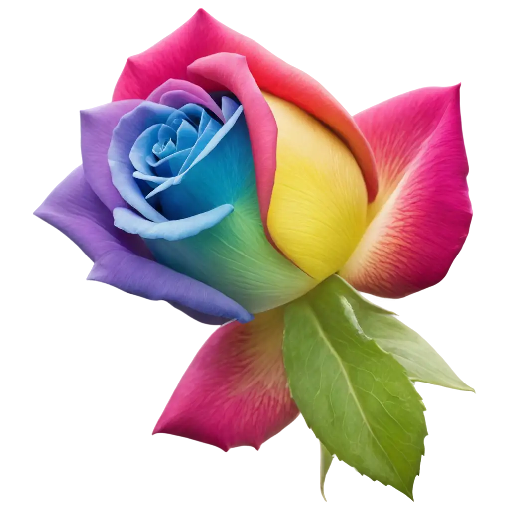 CLOSE UP OF RAINBOW ROSE